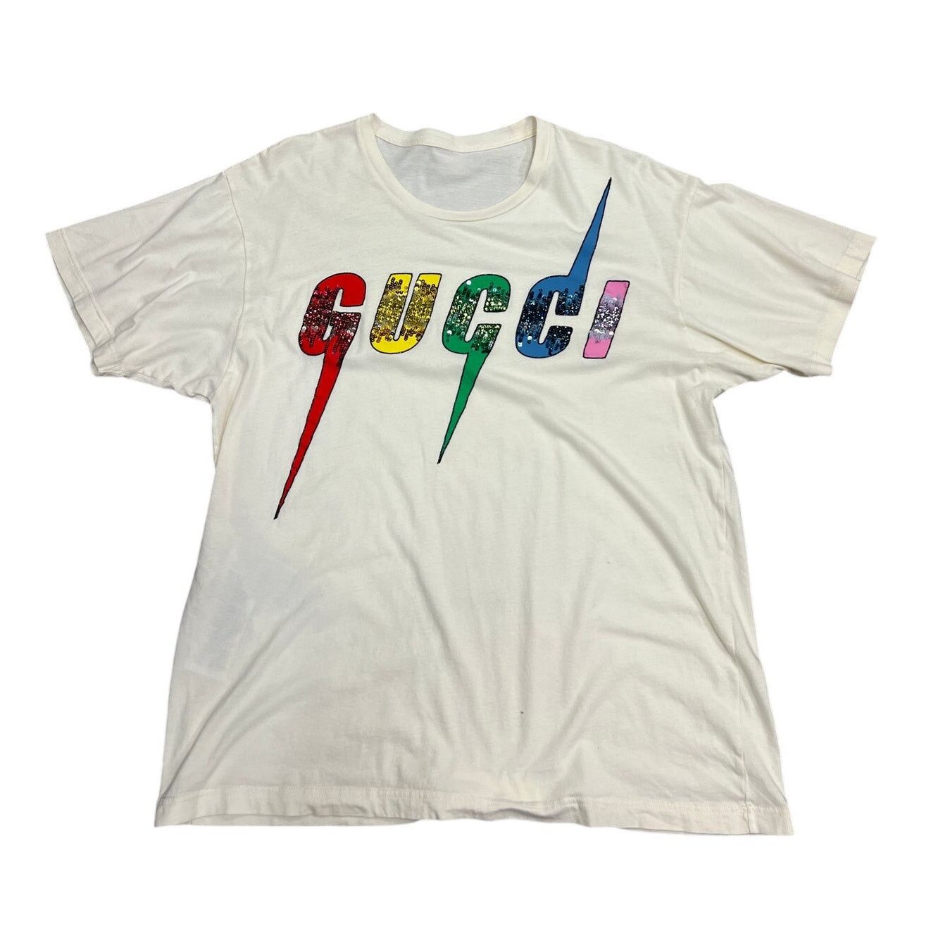 Gucci Gucci Cream Rainbow Tee M Size US M / EU 48-50 / 2 - 1 Preview