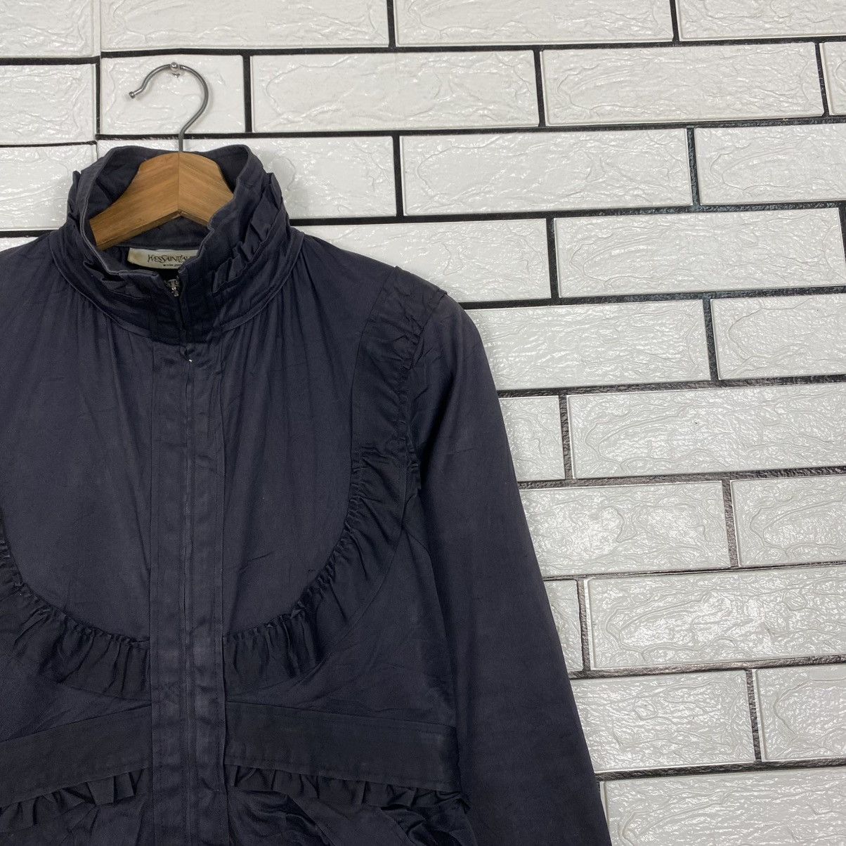 Yves Saint Laurent 🔥VINTAGE ZIPPER BOMBER JACKET SUN FADED YVES SAINT LAURENT Size XS / US 0-2 / IT 36-38 - 6 Thumbnail
