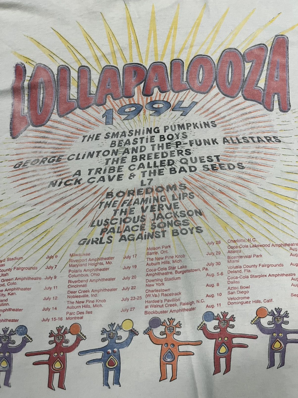 Band Tees Vintage Lollapalooza 90s t shirt Size US XL / EU 56 / 4 - 4 Thumbnail