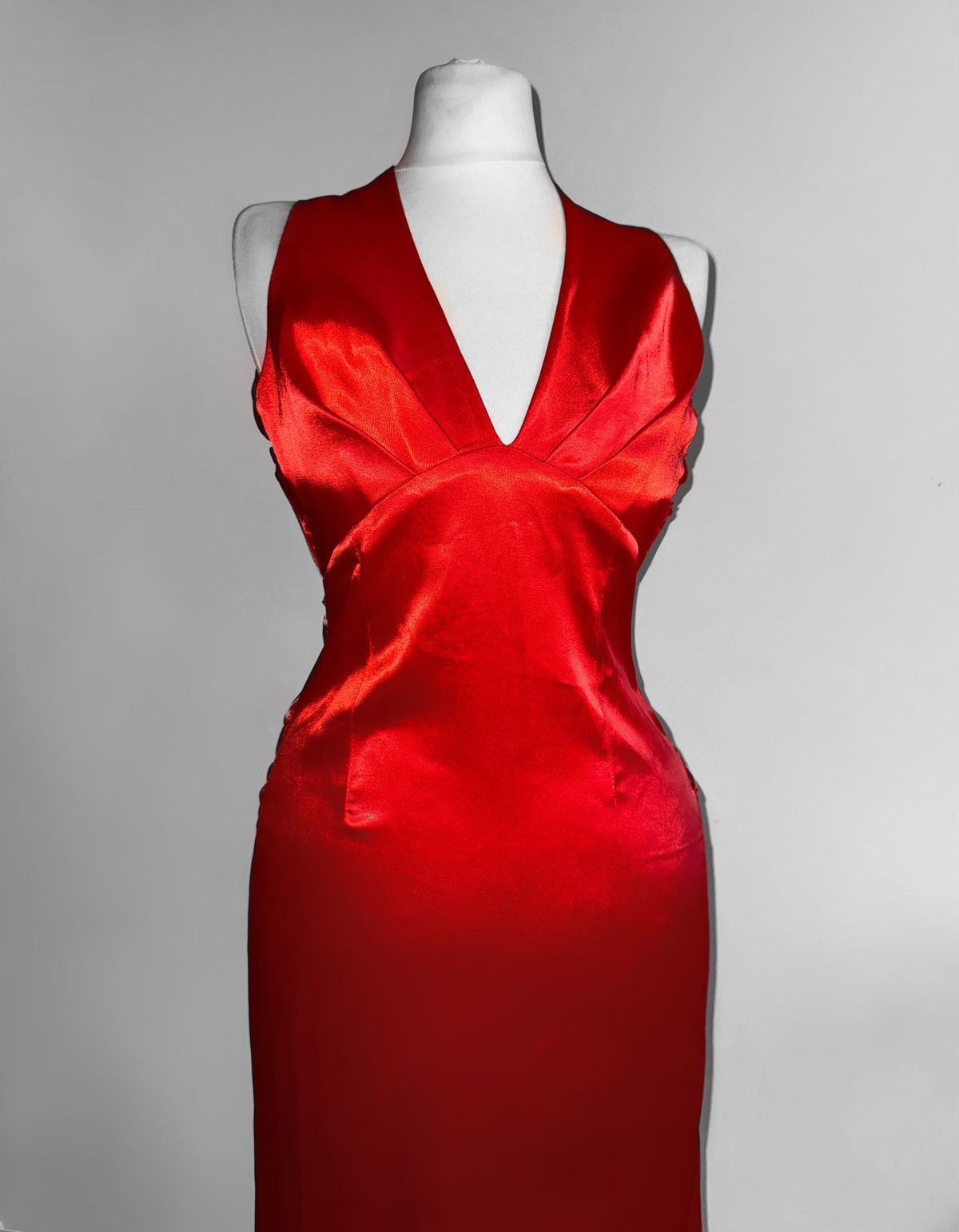 Vintage Stunning long satin dress with an open back Size S / US 4 / IT 40 - 7 Thumbnail