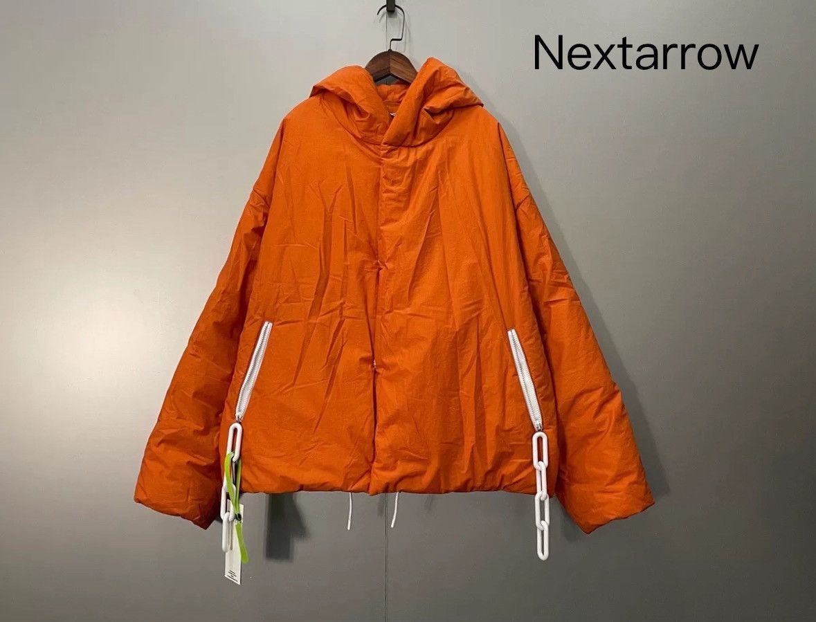 Louis Vuitton LV Orange Snap Hooded Down Jacket