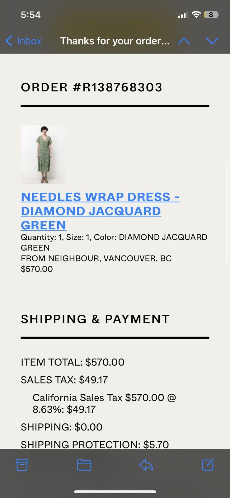 Needles Wrap dress Size XS / US 0-2 / IT 36-38 - 6 Thumbnail