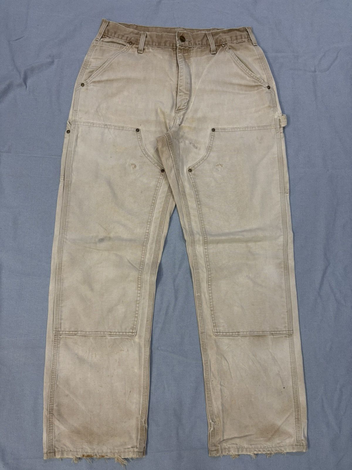 Carhartt Sunfade Carhartt BO1 BRN Double knee denim Size US 32 / EU 48 - 1 Thumbnail