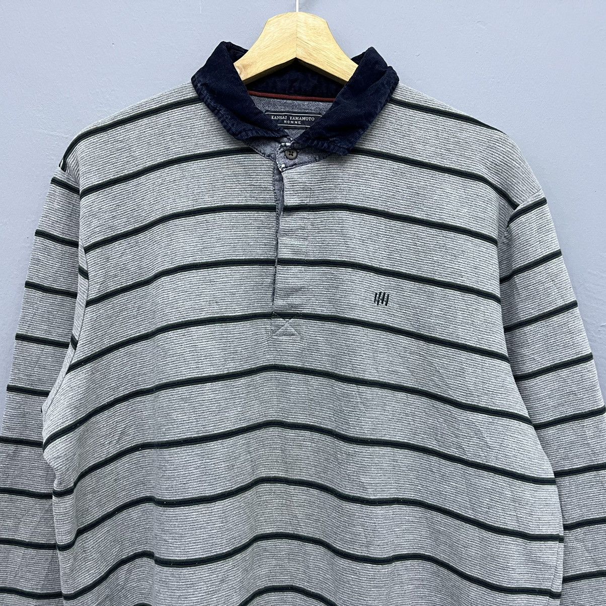 Kansai Yamamoto Kansai Yamamoto Striped Polo Rugby Shirt Size US L / EU 52-54 / 3 - 3 Thumbnail