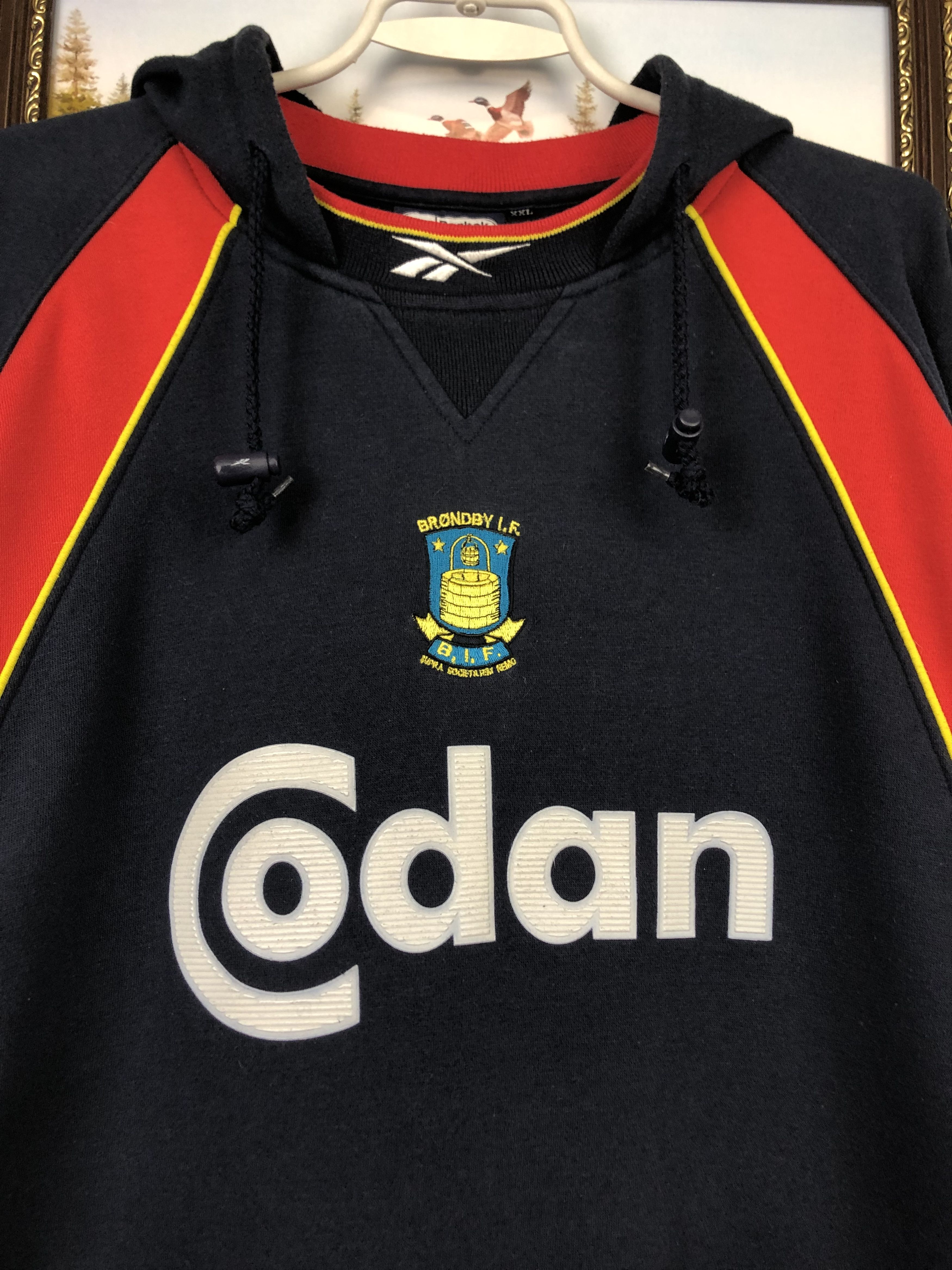Reebok Vintage 90's Reebok Brondby Football Hoodie Soccer Jacket Size US XXL / EU 58 / 5 - 3 Thumbnail