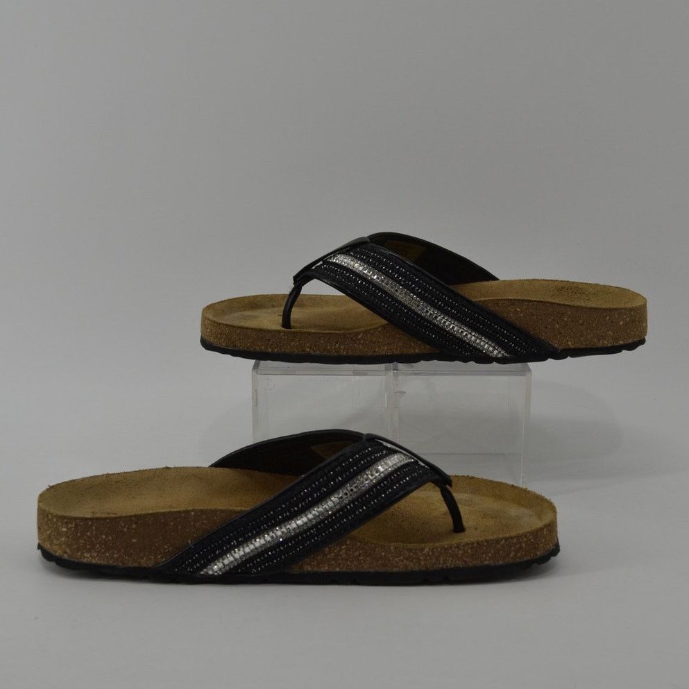 Other Italian Shoemaker Nessa Women Sz 9 Sandals Thong Rhinestones Size US 9 / IT 39 - 9 Thumbnail