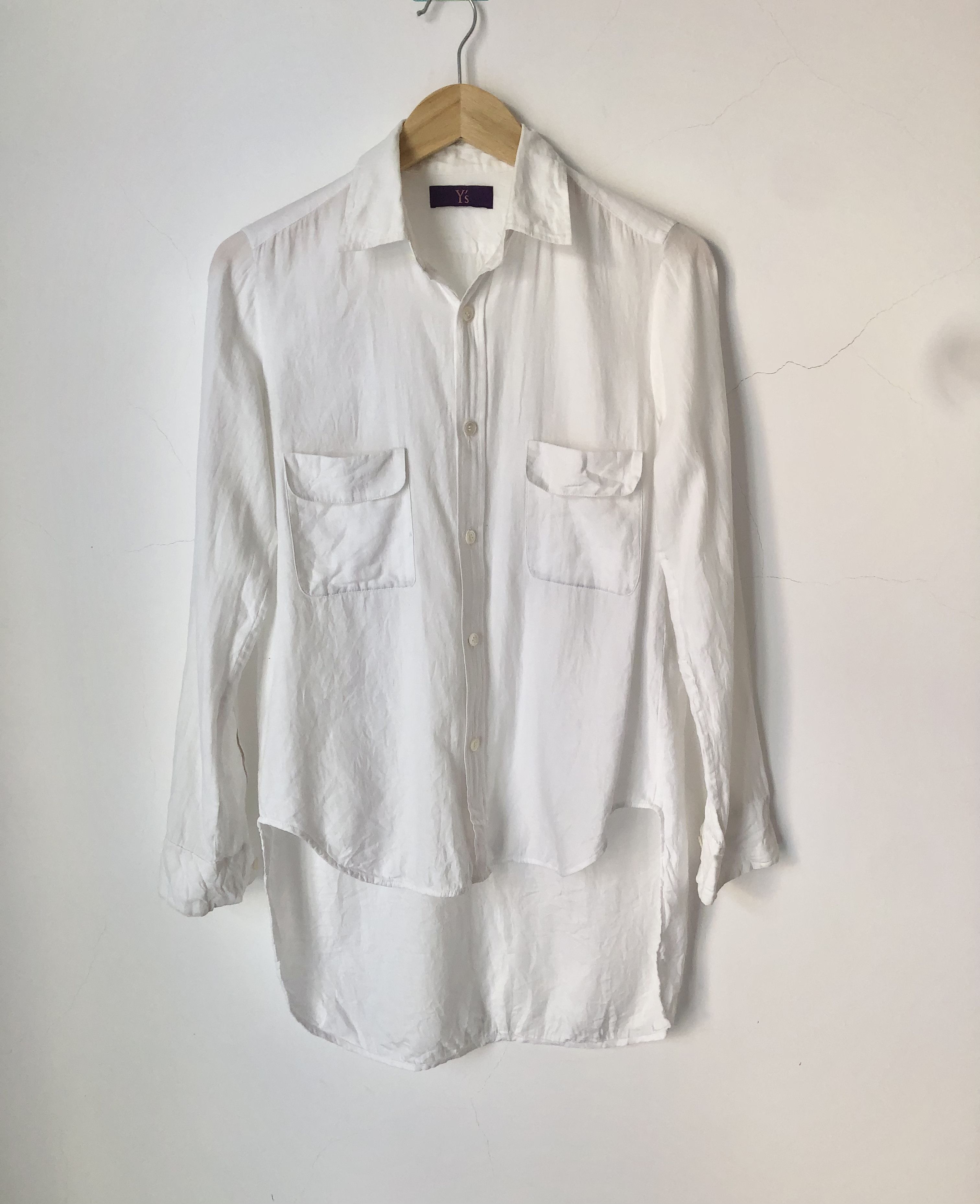 Y's linen-liked white shirt Size S / US 4 / IT 40 - 1 Thumbnail