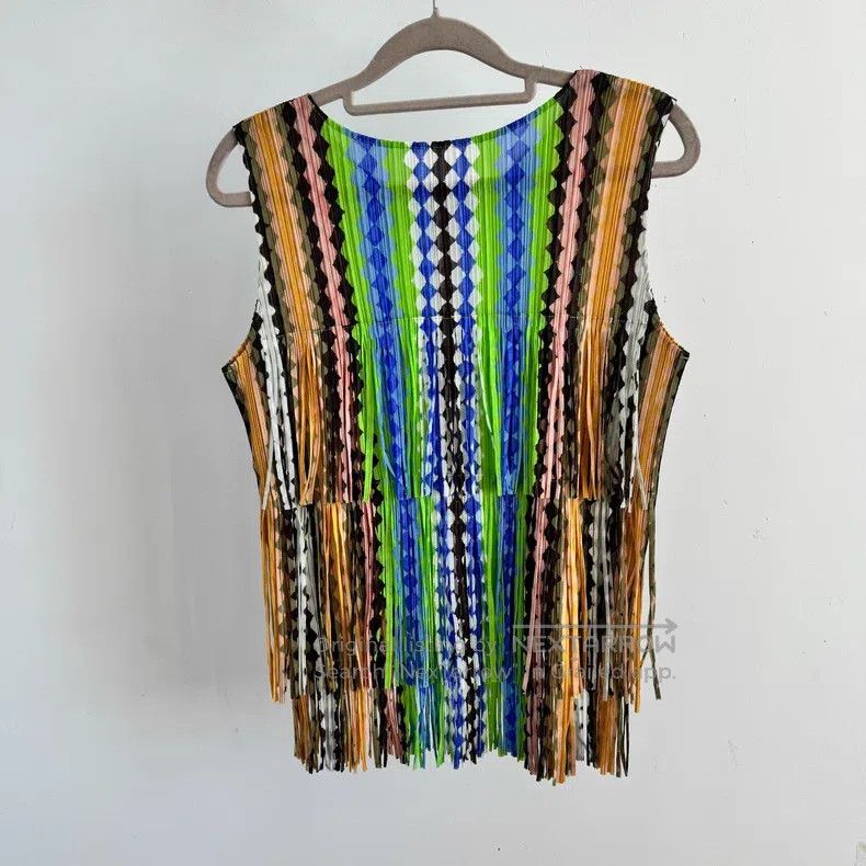 Issey Miyake Issey Miyake Color Block Vest Size L / US 10 / IT 46 - 2 Thumbnail