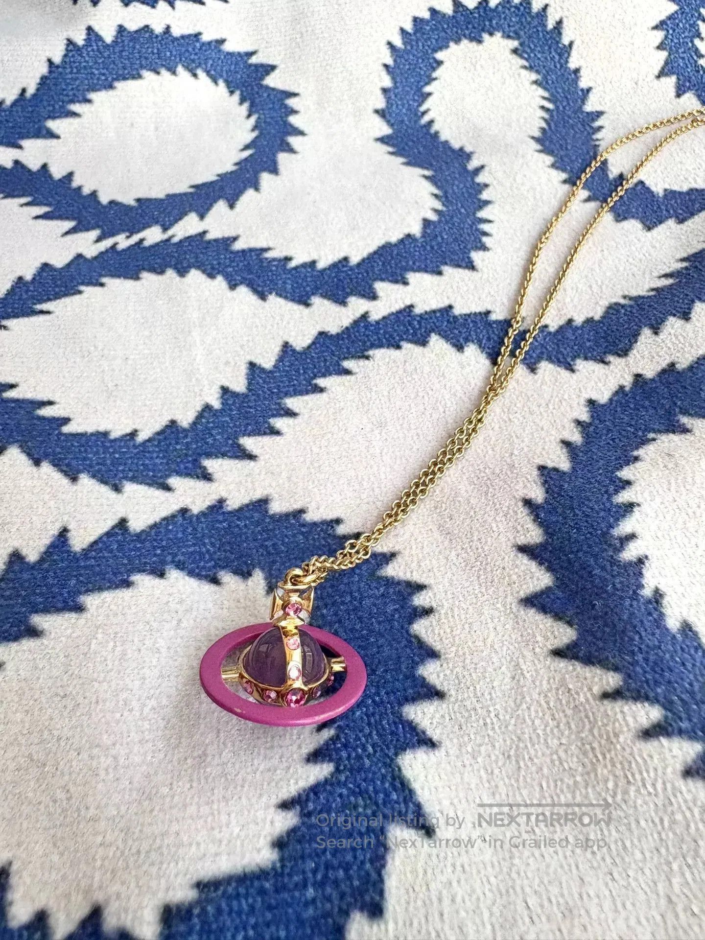 Vivienne Westwood Vivienne Westwood Pink Saturn Orb Pendant. Size ONE SIZE - 5 Thumbnail