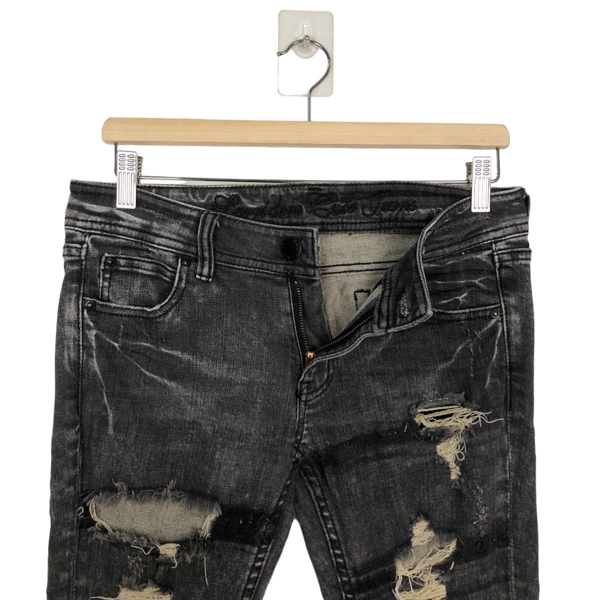 Hysteric Glamour 🔥RARE DISTRESSED DENIM JEANS JAPAN HYSTERIC GLAMOUR DESIGN Size US 30 / EU 46 - 8 Thumbnail