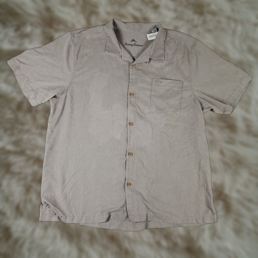 Tommy Bahama Tommy Bahama Shirt Mens 2XL Beige Hawaiian Button-Up Short Sleeve Silk Aloha Size US XXL / EU 58 / 5 - 1 Thumbnail
