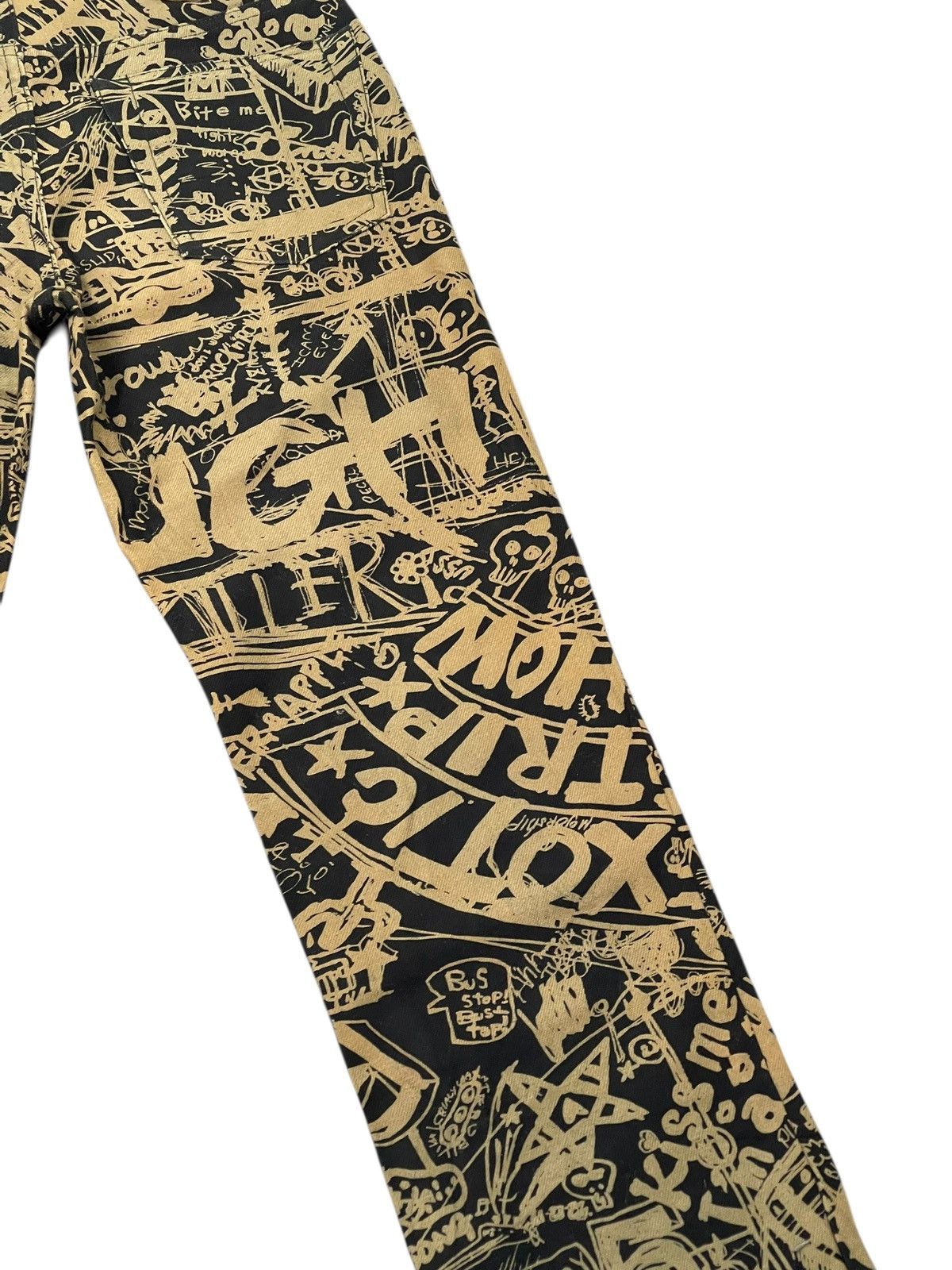 Japanese Brand Slim Jeans World Wide Love Japan Pop Art 4🟦0 Size US 29 - 11 Thumbnail