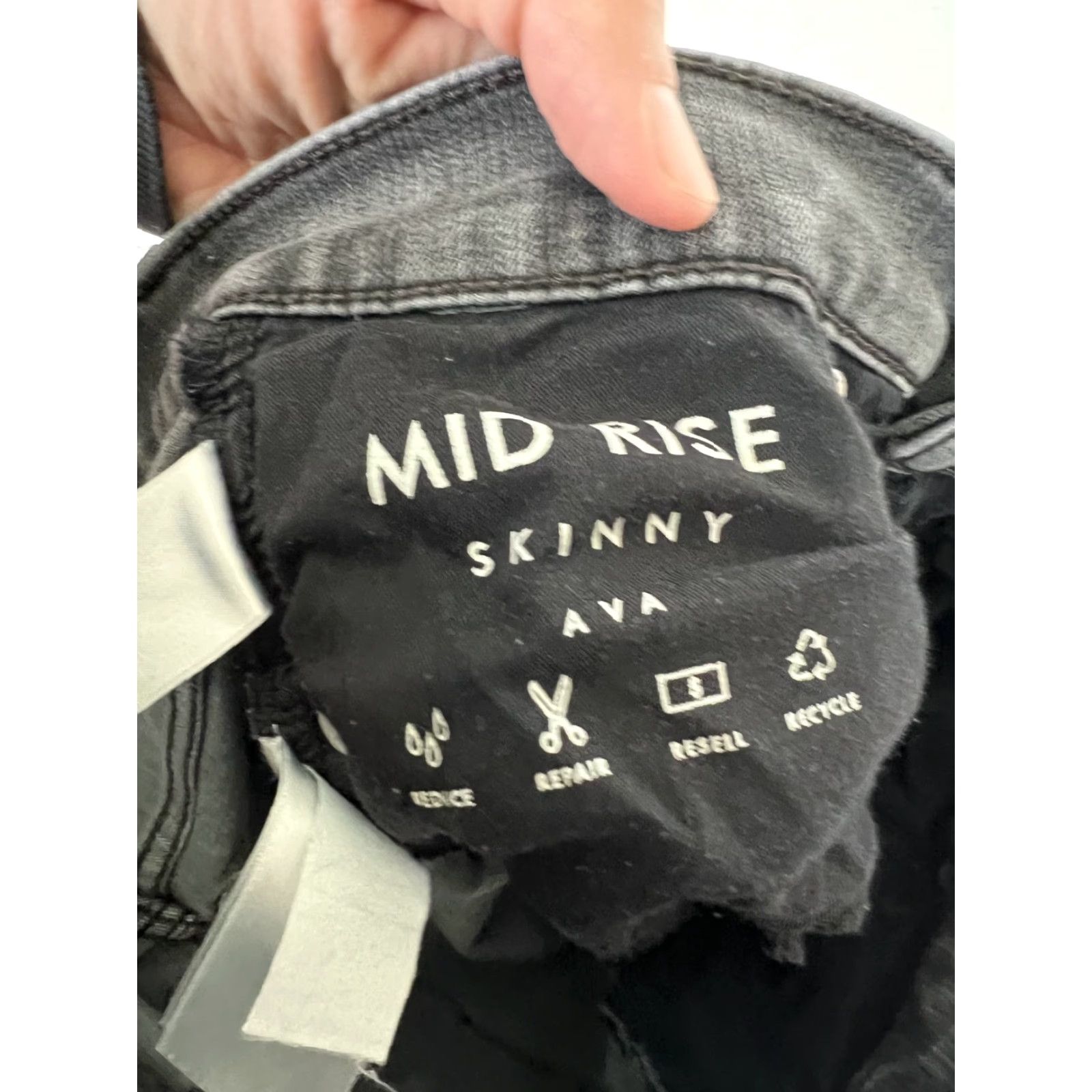 Lucky Brand Lucky Brand Jeans Womens 4/27 Black Ava Mid Rise Skinny Ankle Stretch Denim Size 27" / US 4 / IT 40 - 5 Thumbnail