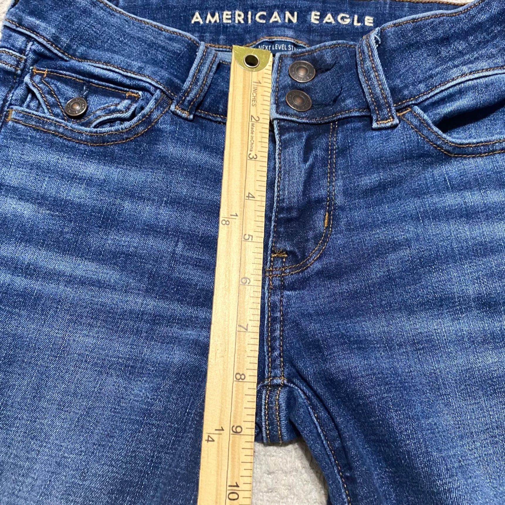 American Eagle Outfitters American Eagle Outfitters Jeans Womens 4P Blue Dark Wash Jegging Size 4P Denim Size 27" / US 4 / IT 40 - 7 Thumbnail