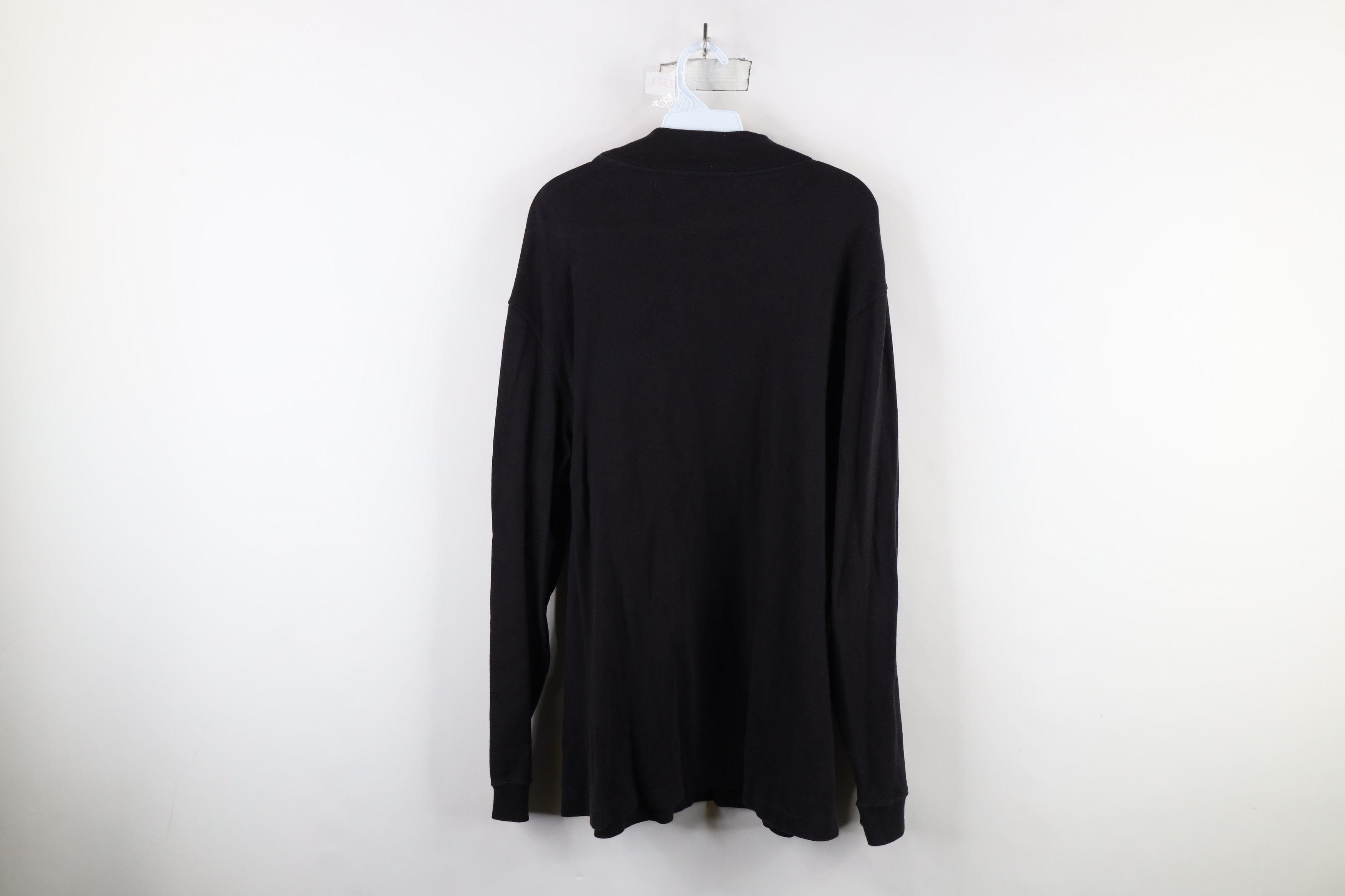 Vintage Vintage 90s Streetwear Mock Neck Long Sleeve T-Shirt Black Size US XXL / EU 58 / 5 - 7 Thumbnail