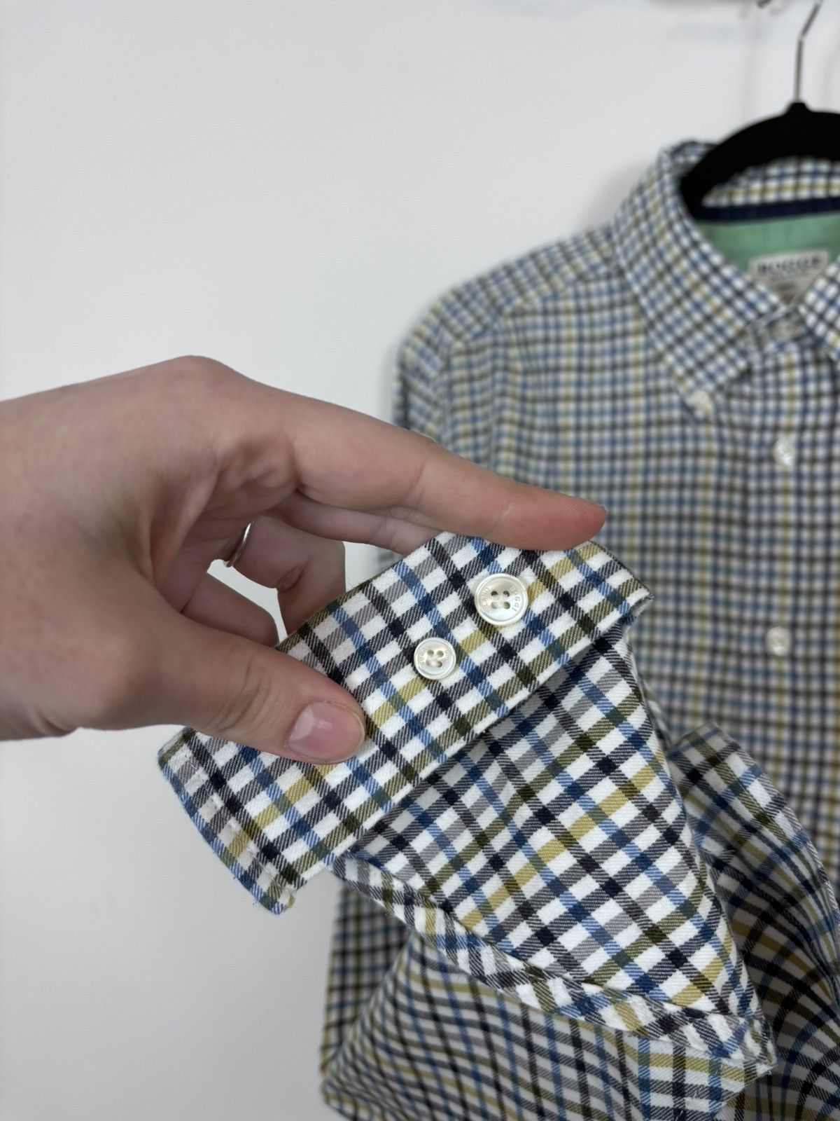 Boggi Boggi Milano BM39 Men’s Tattersall Check Button Up Shirt Size US L / EU 52-54 / 3 - 11 Thumbnail