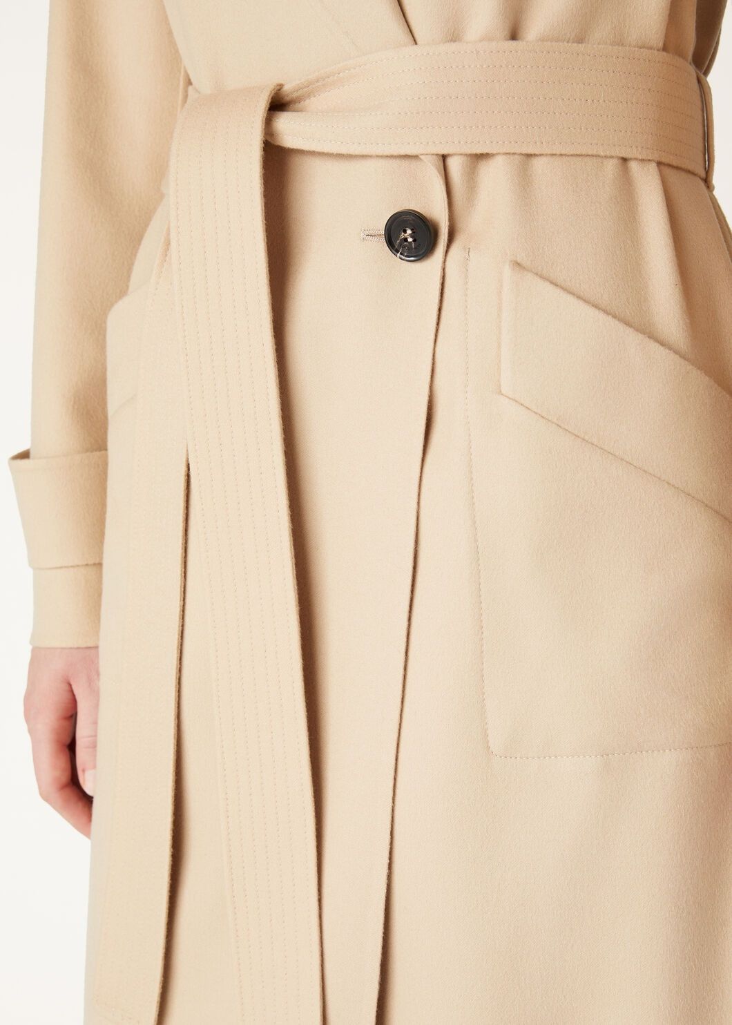 Loro Piana o1srvl11e0725 FAO3212 Freddy Cashmere Coat in Beige Size L / US 10 / IT 46 - 3 Thumbnail