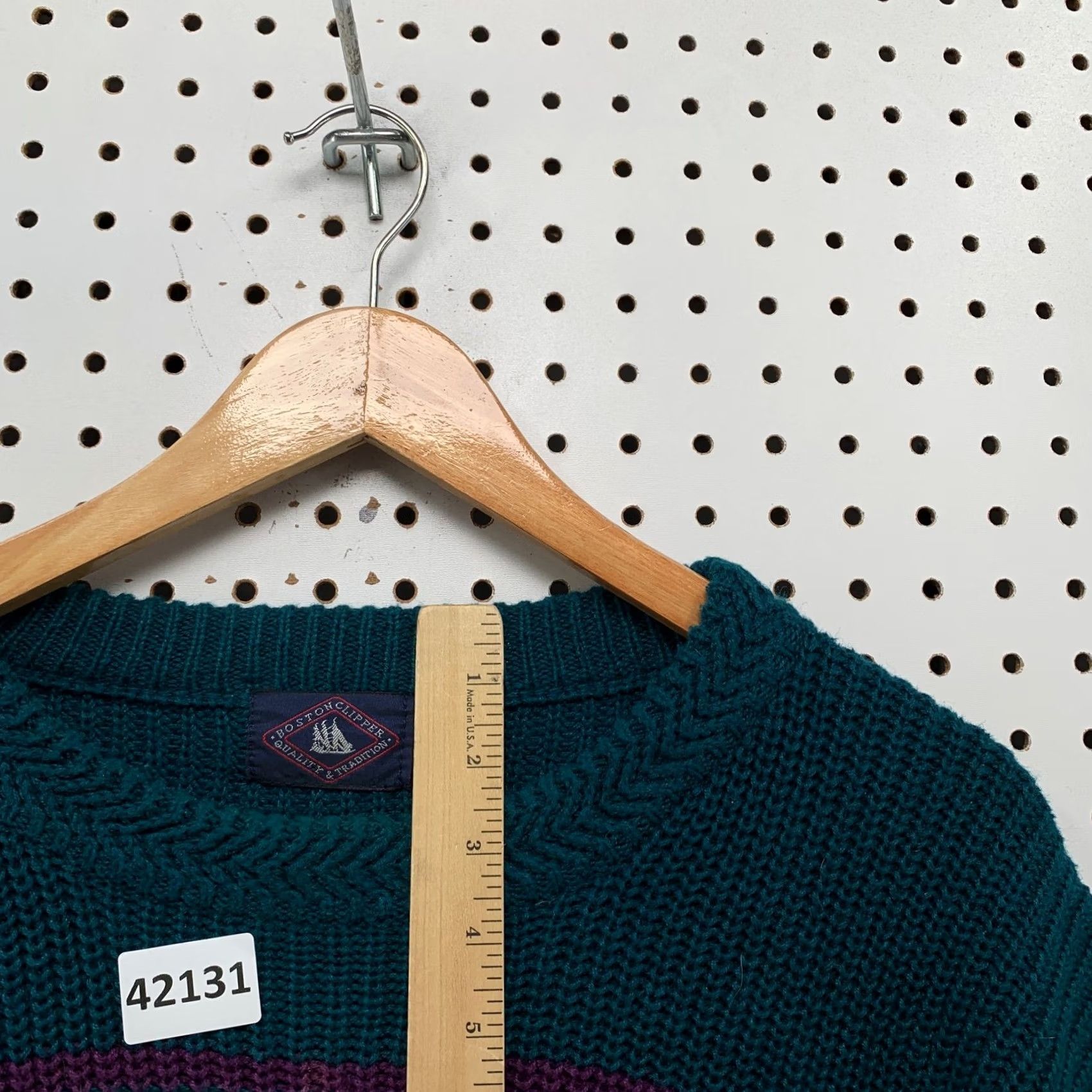 Vintage VINTAGE Boston Clipper Knit Sweater Mens XLK Blue Striped Pullover 24x30 Classic Conversation Size US XL / EU 56 / 4 - 5 Thumbnail