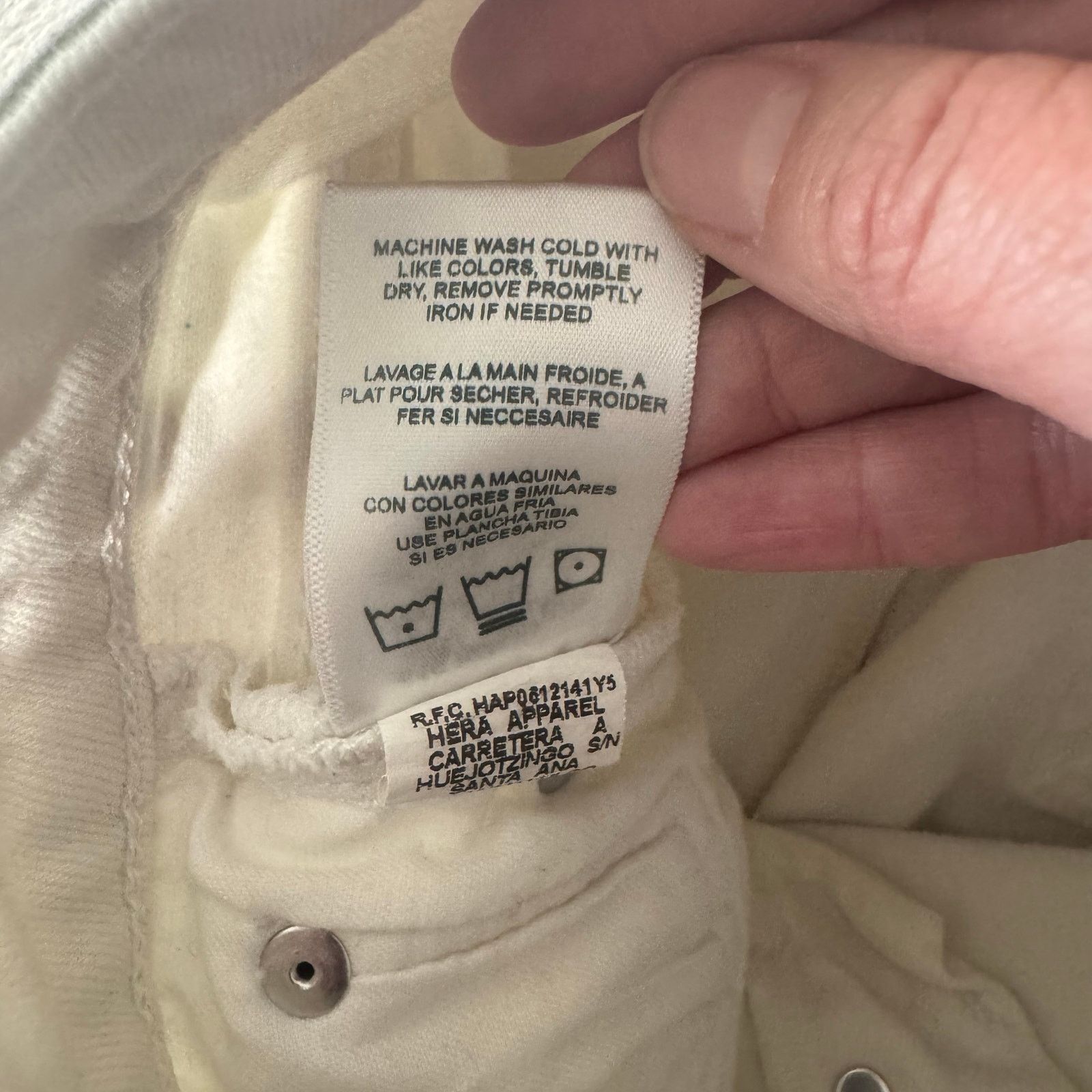 RE/DONE ReDone 90s High Rise Ankle Crop Button Fly Jeans 24 White Size 24" / US 00 / IT 34 - 7 Thumbnail