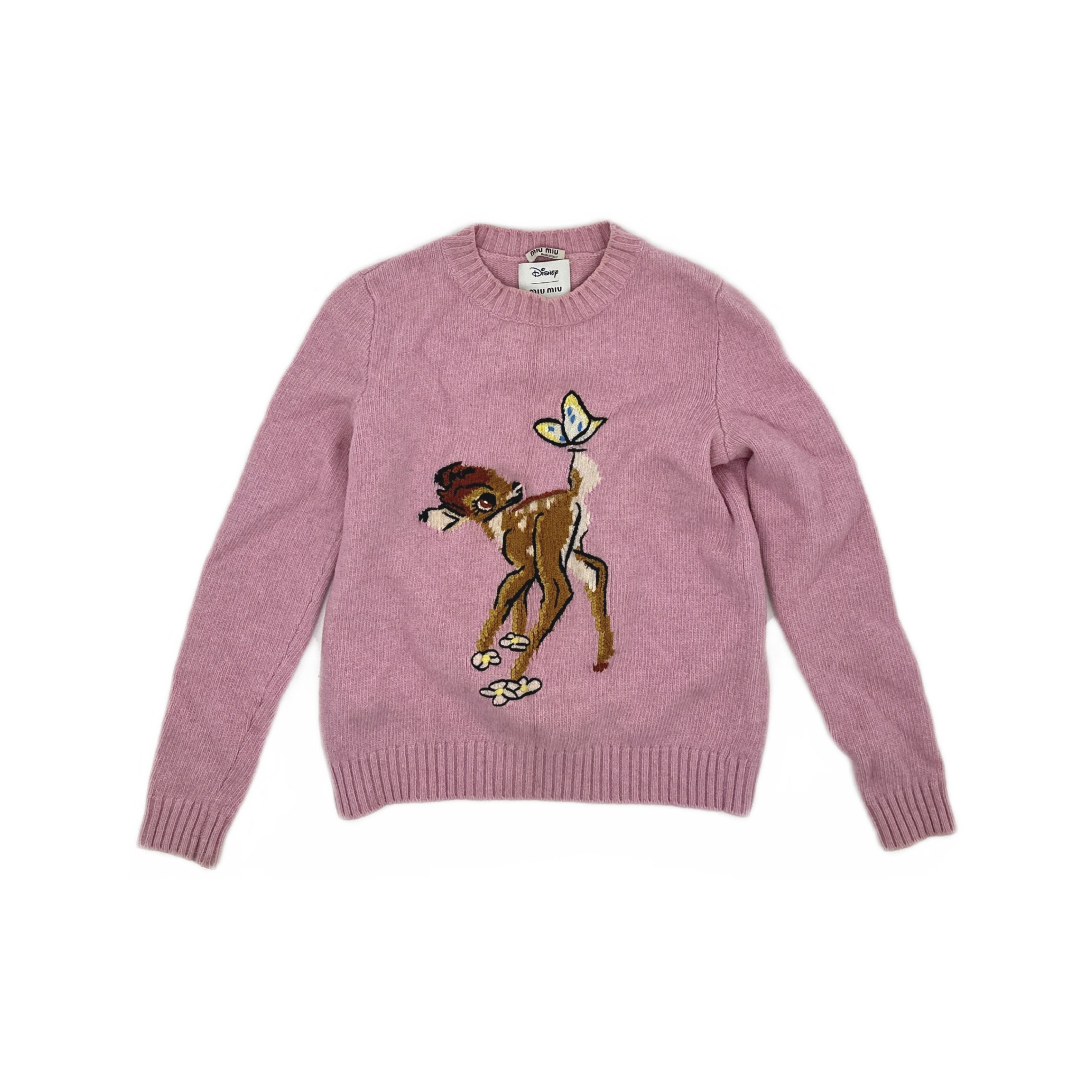 Miu Miu Miu Miu x Disney Bambi Crewneck Sweater Size 38 Size XS / US 0-2 / IT 36-38 - 1 Thumbnail