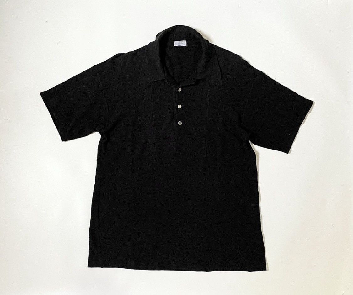 Vintage cdg homme AD98 black boxy polo shirt