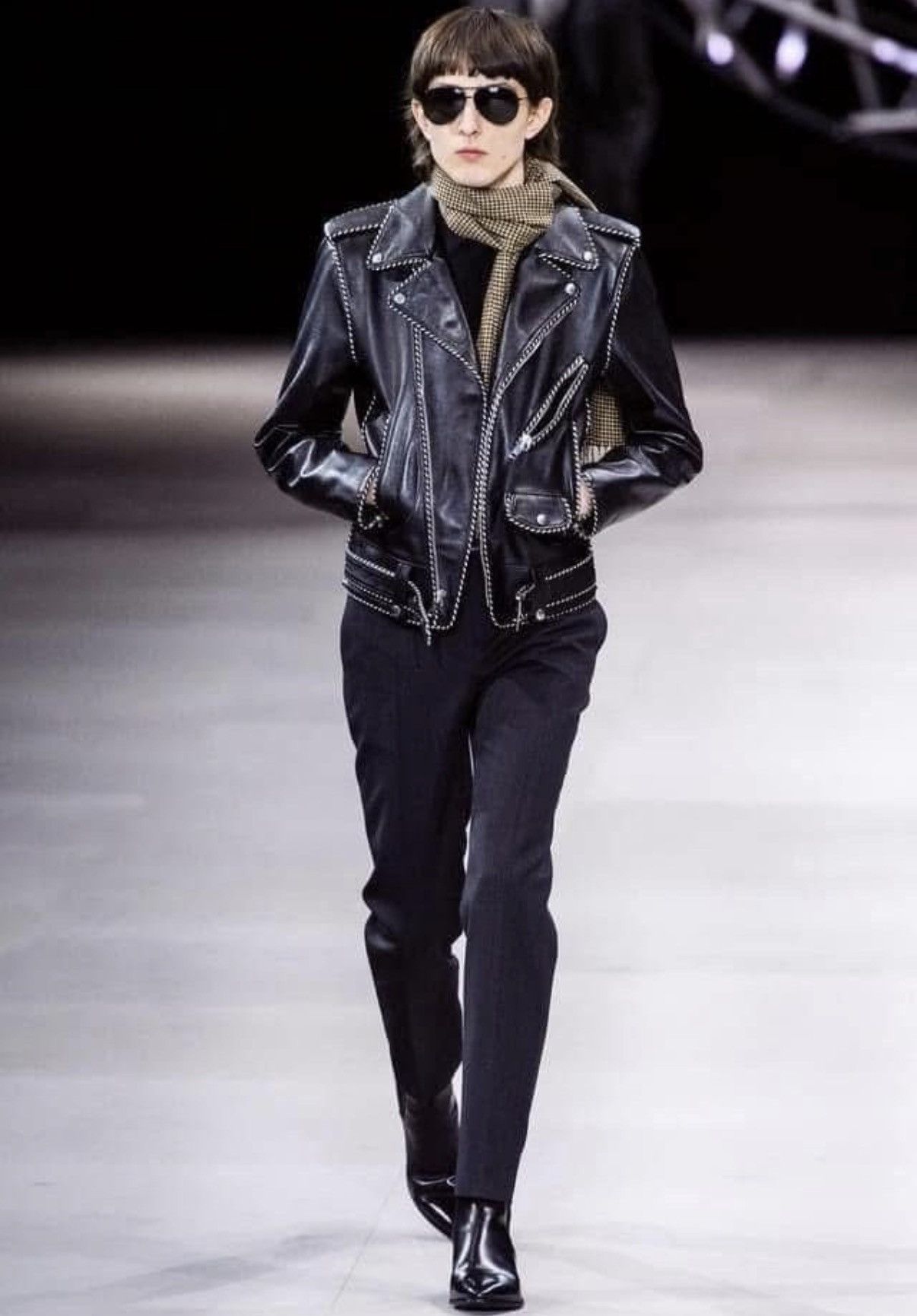 Celine Collectors! Braided Perfecto Leather Jacket 54 Saint Laurent Size US L / EU 52-54 / 3 - 4 Thumbnail