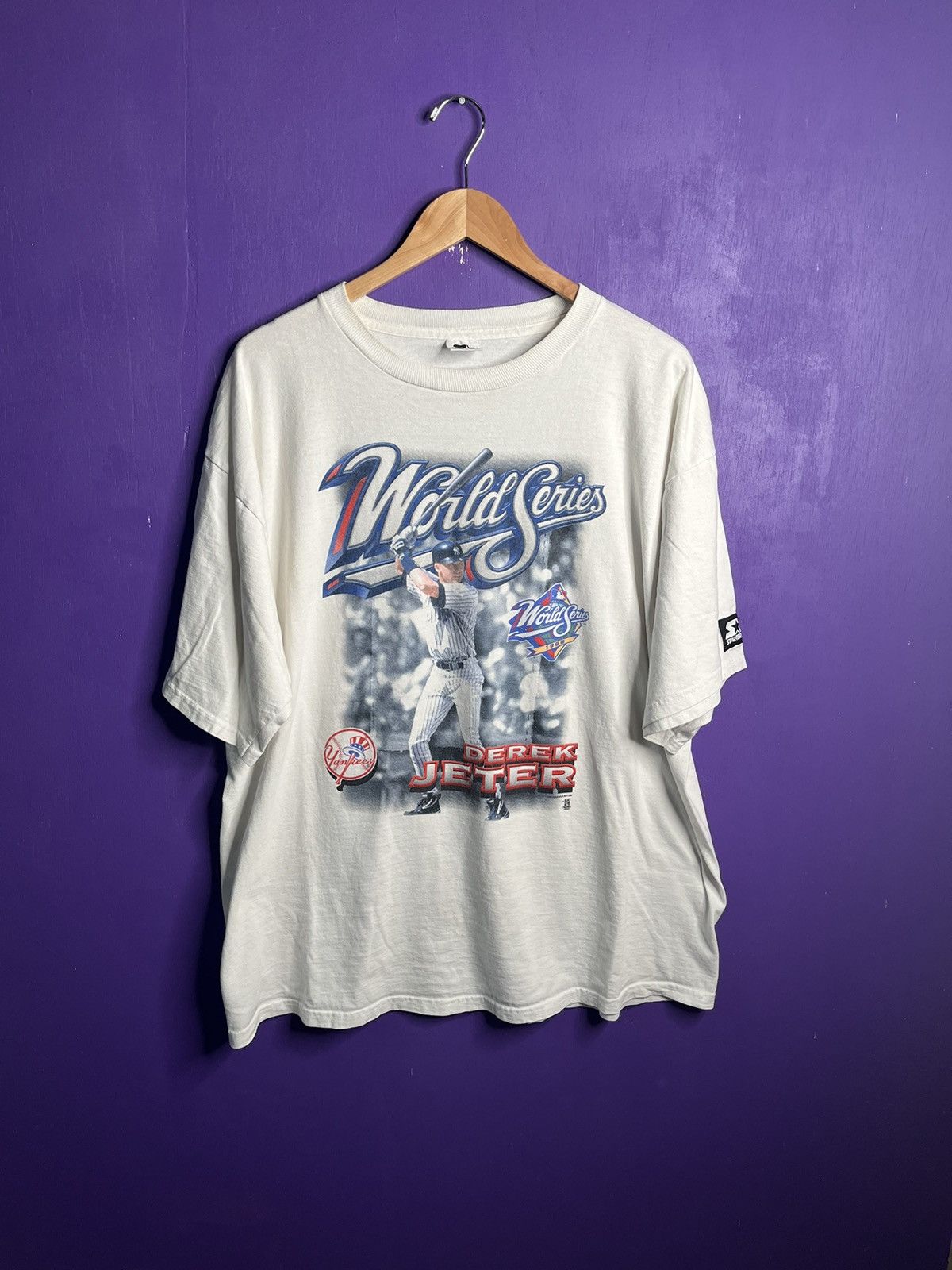 MLB × Starter × Vintage Vintage 1998 Starter New York Yankees Derek jeter t-shirt Size US XL / EU 56 / 4 - 1 Thumbnail
