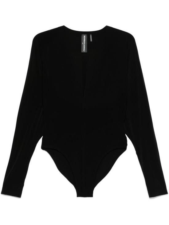 Norma Kamali NORMA KAMALI Women Bodysuit Tops KK424BPLG61 001 Black Size M / US 6-8 / IT 42-44 - 1 Thumbnail