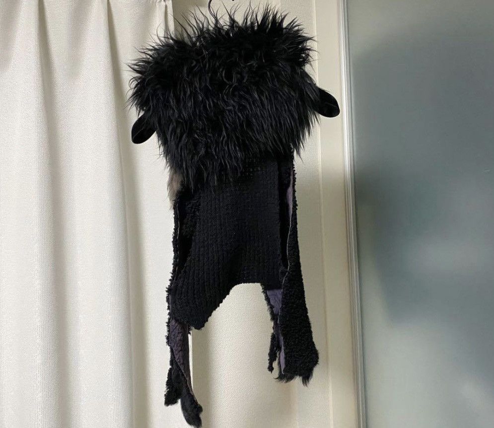 If Six Was Nine × Japanese Brand × Le Grande Bleu (L.G.B.) ifsixwasnine Black Eskimo Gilet 6 fur vest Size ONE SIZE - 3 Thumbnail
