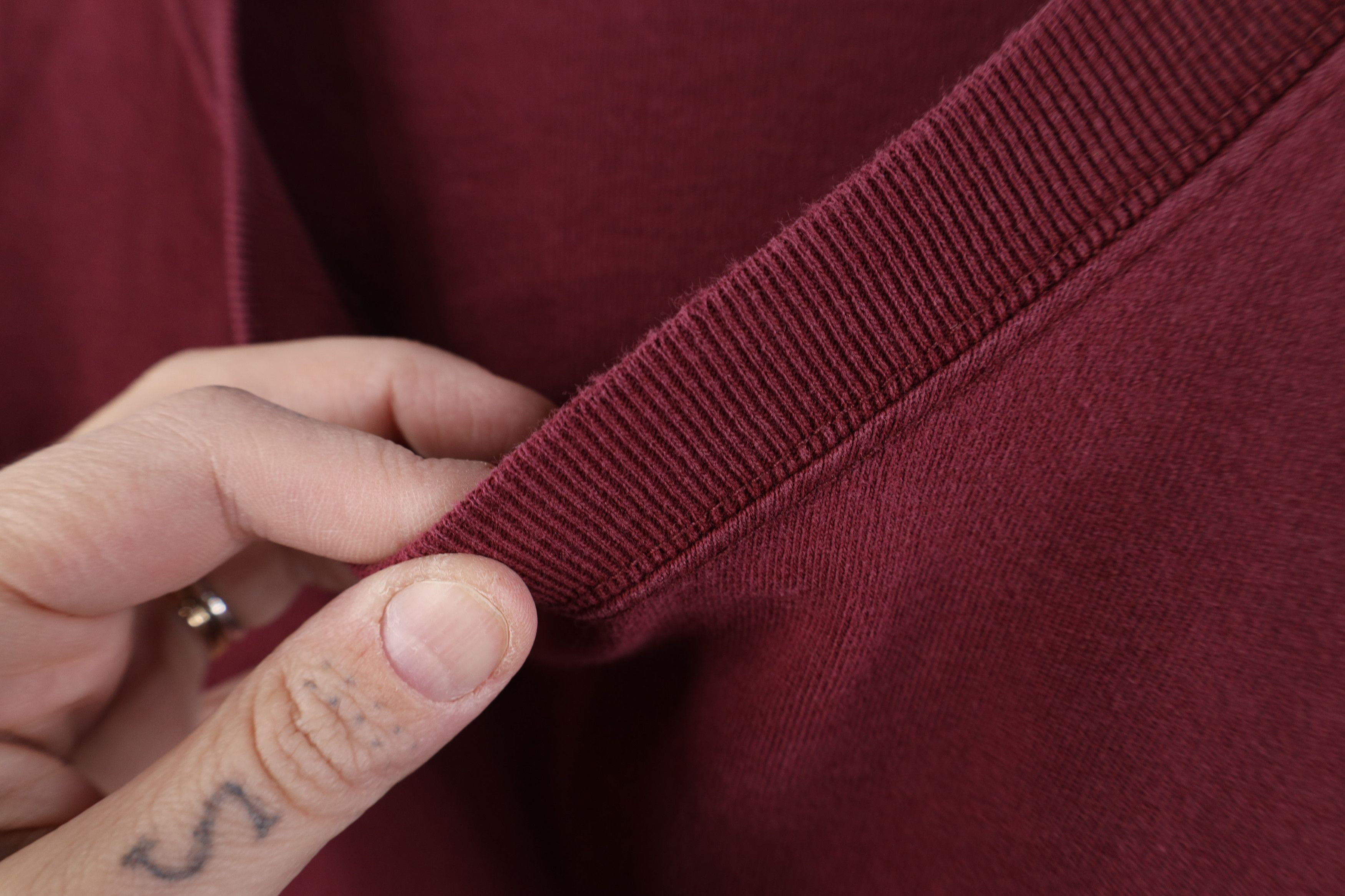 Vintage Vintage 90s Streetwear Blank Long Sleeve T-Shirt Red Cotton Size US XL / EU 56 / 4 - 4 Thumbnail