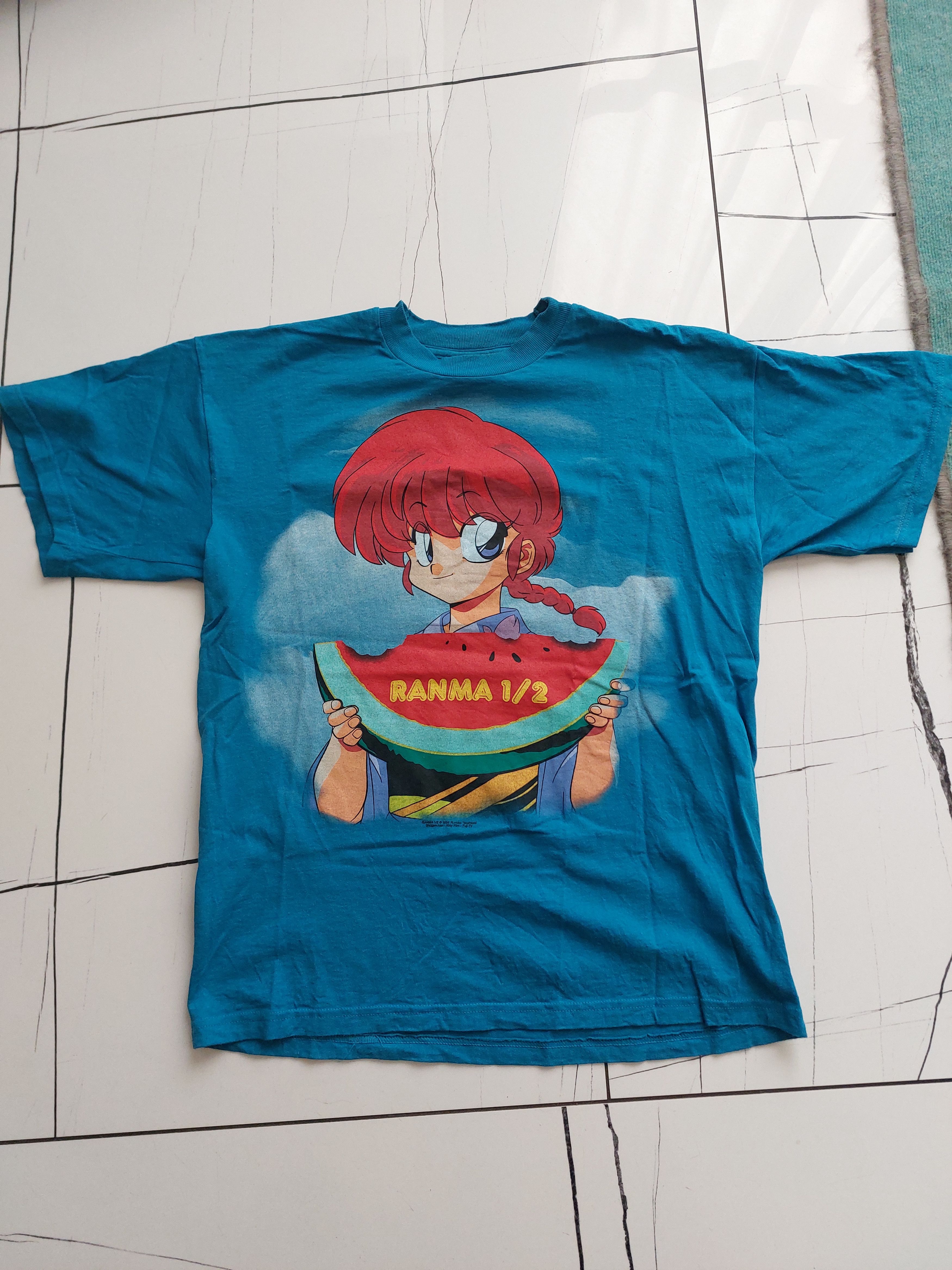 image of Vintage Ranma 1/2 T-Shirt in Blue, Men's (Size Large)