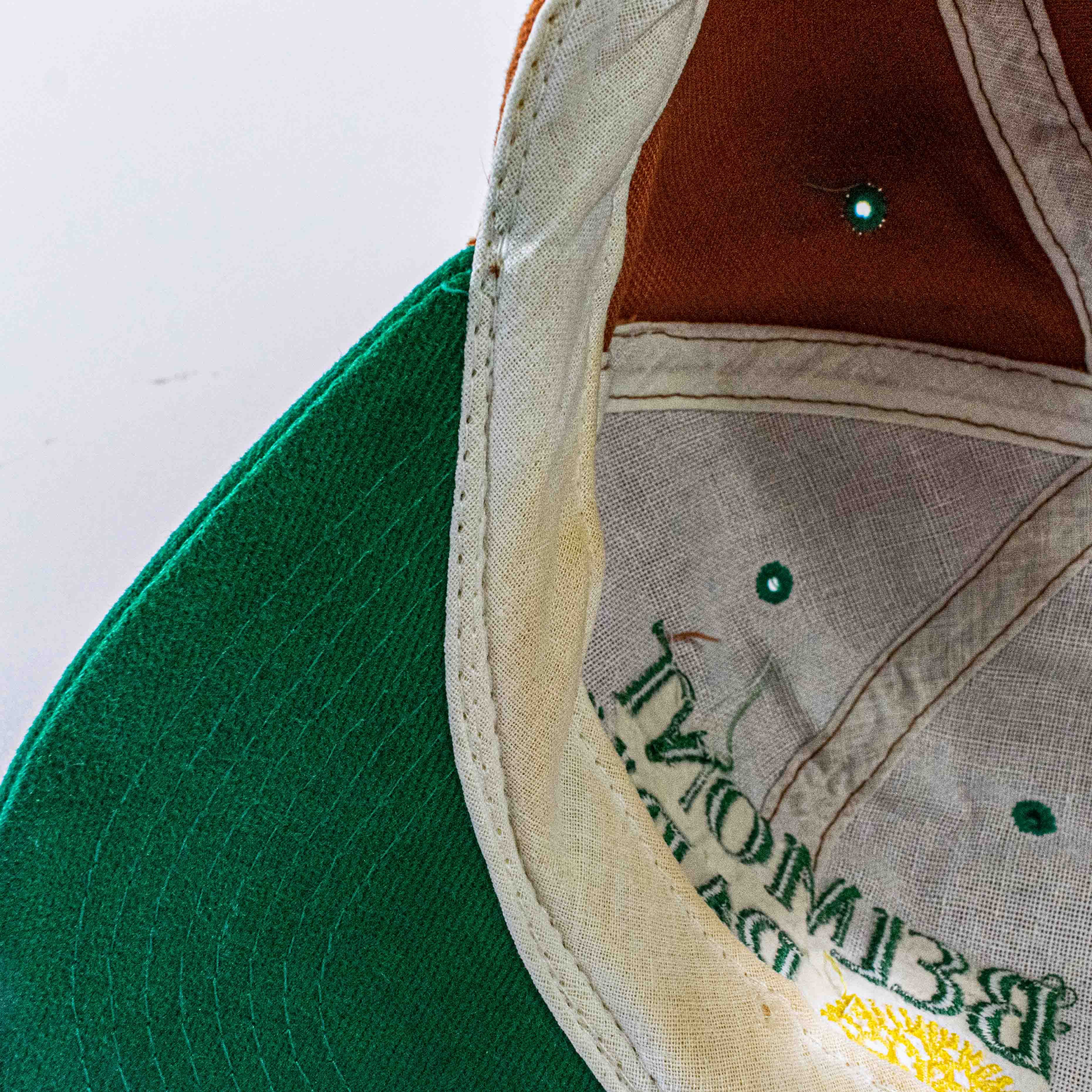 Vintage 90s Belmont Park Horse Racing Snapback Hat Orange Green Size ONE SIZE - 10 Thumbnail