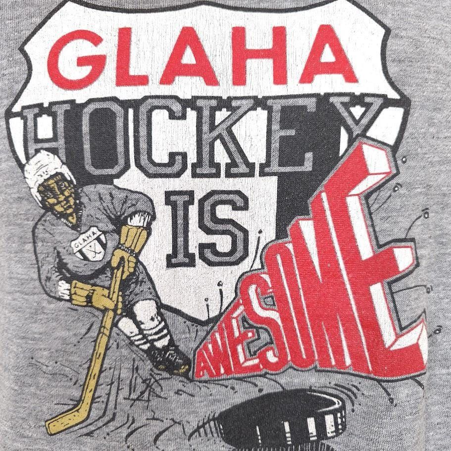 Vintage Vintage GLAHA Ice Hockey T Shirt Mens Size Small Gray 80s Size US S / EU 44-46 / 1 - 2 Thumbnail