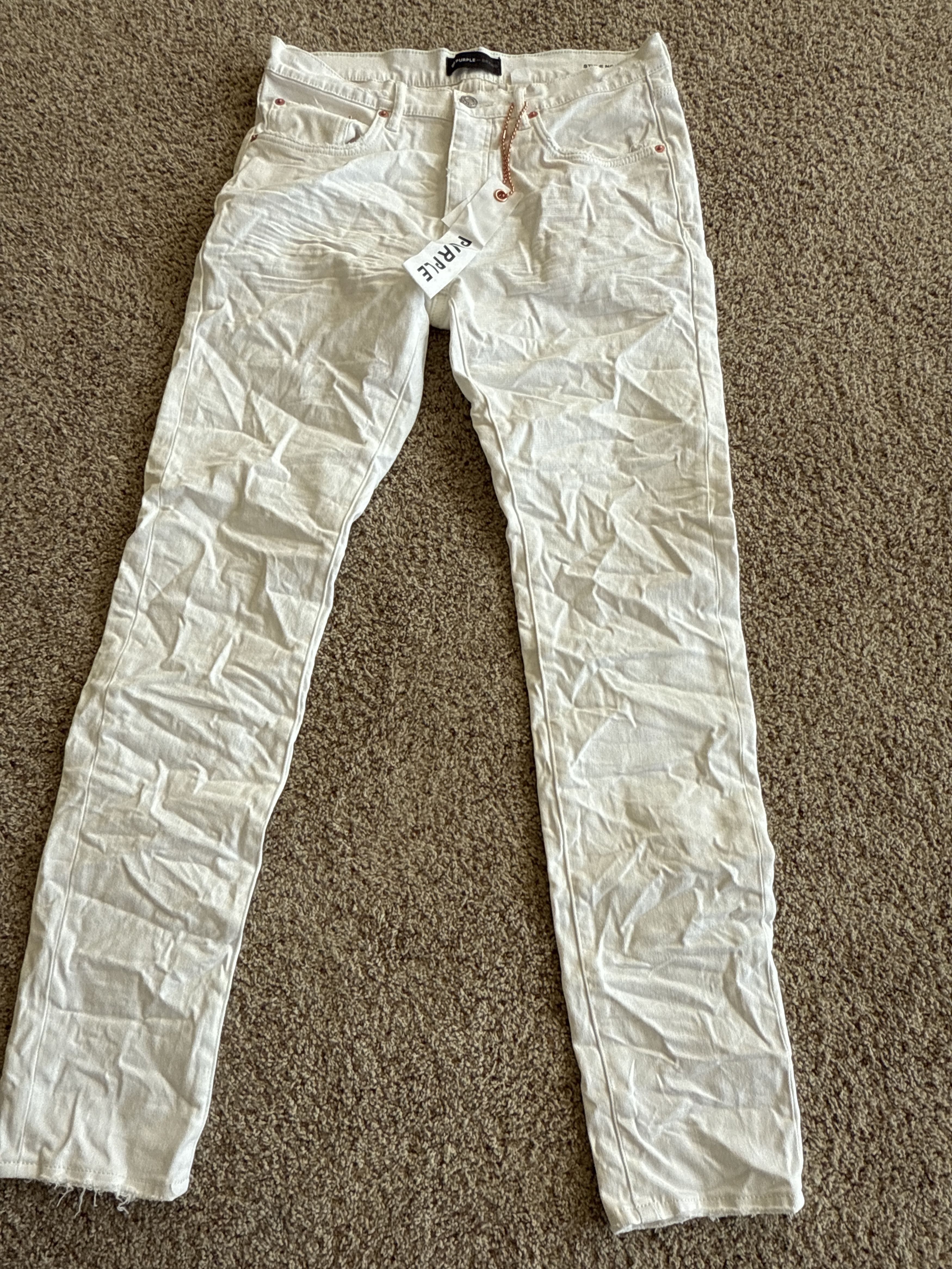 Purple Brand Purple Jeans White Jeans Sz 33 Size US 33 - 1 Thumbnail