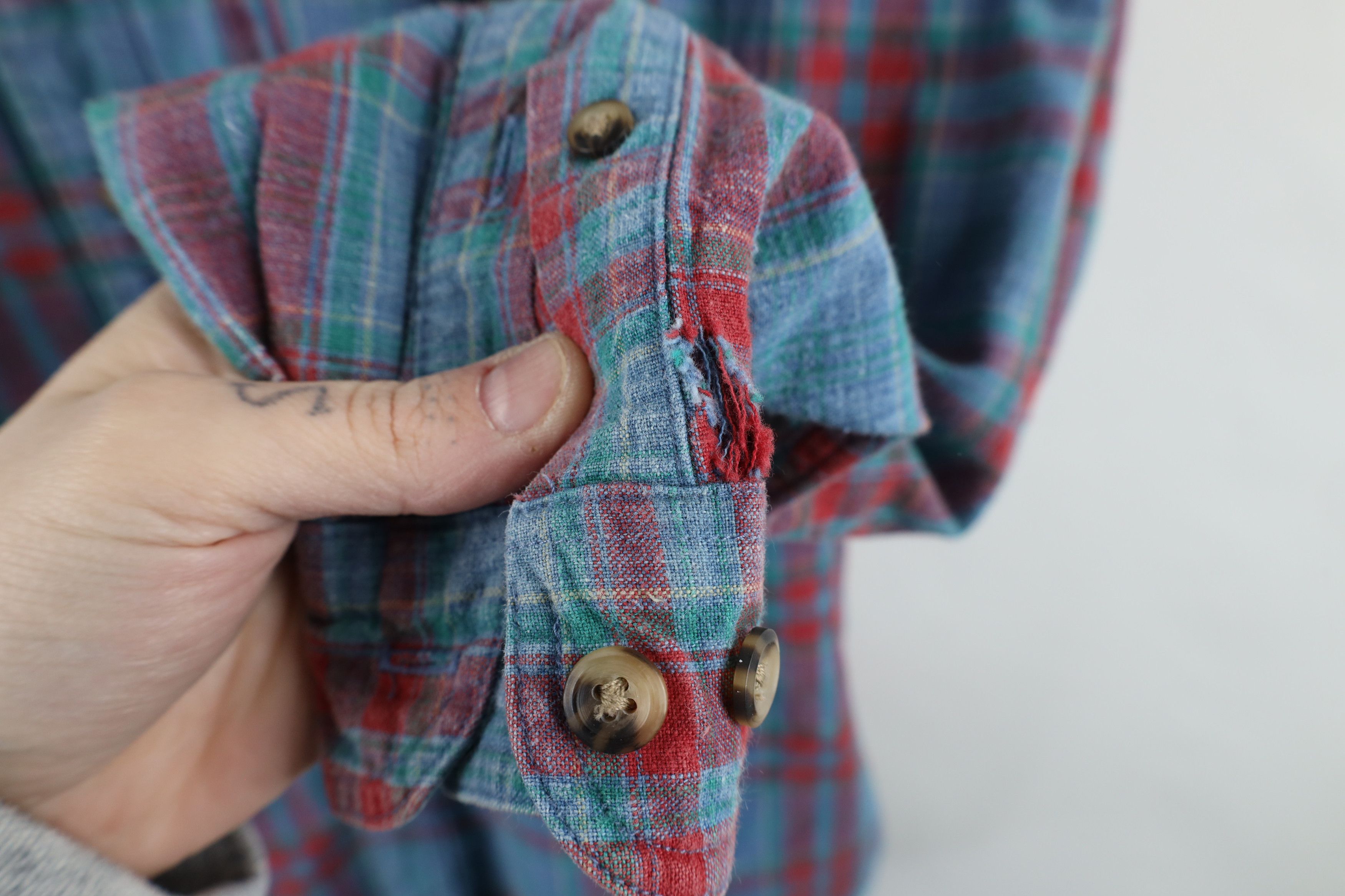 Vintage Vintage 90s Streetwear Pocket Denim Button Down Shirt Cotton Size US XL / EU 56 / 4 - 5 Thumbnail
