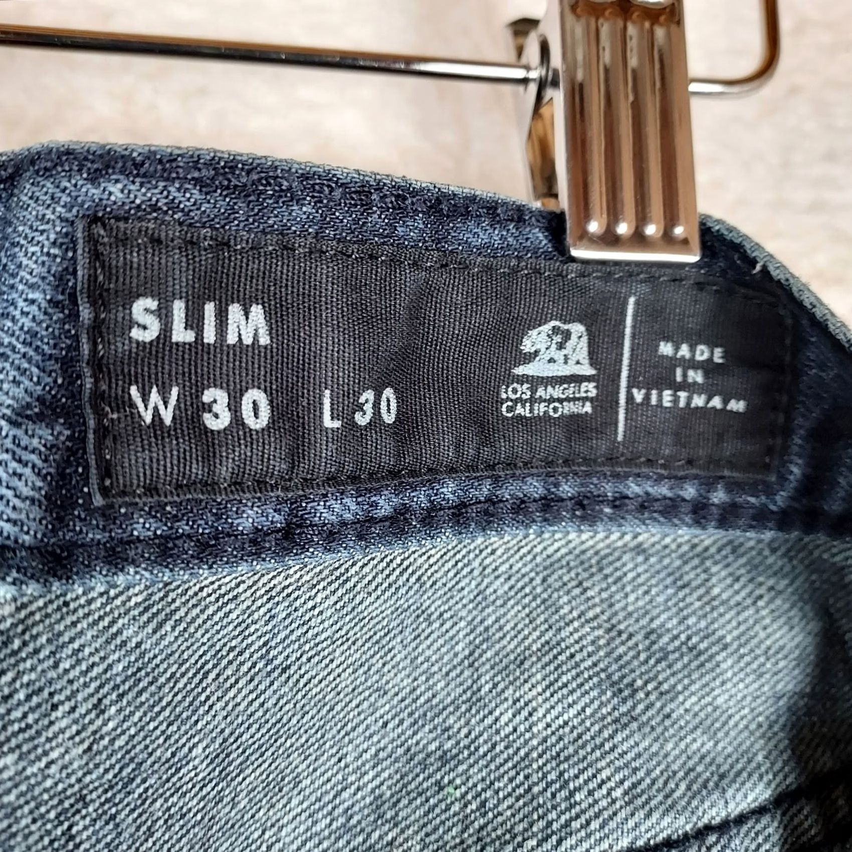 Denime Bullhead Denim Co. Jeans Men Slim Fit 30x30 Blue MediumWash 5-Pocket Zip Slim Straight Denim Cotton Vintage No N/A Size US 30 / EU 46 - 6 Thumbnail