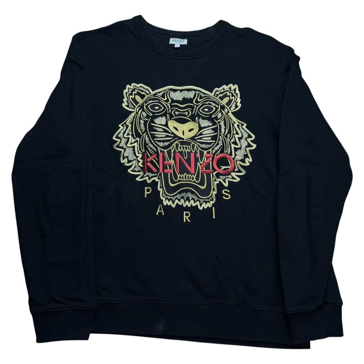 Kenzo KENZO Paris Black Gold Tiger Embroidered Crewneck Sweatshirt Size US S / EU 44-46 / 1 - 1 Thumbnail