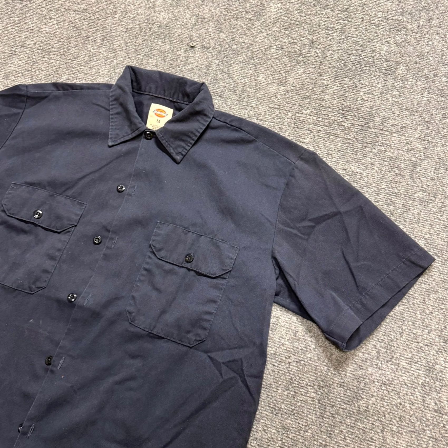 Dickies VINTAGE Dickies Button Up Shirt Mens M Navy Blue Oversized Collared Dress Casual 90s Mens Size US M / EU 48-50 / 2 - 2 Thumbnail