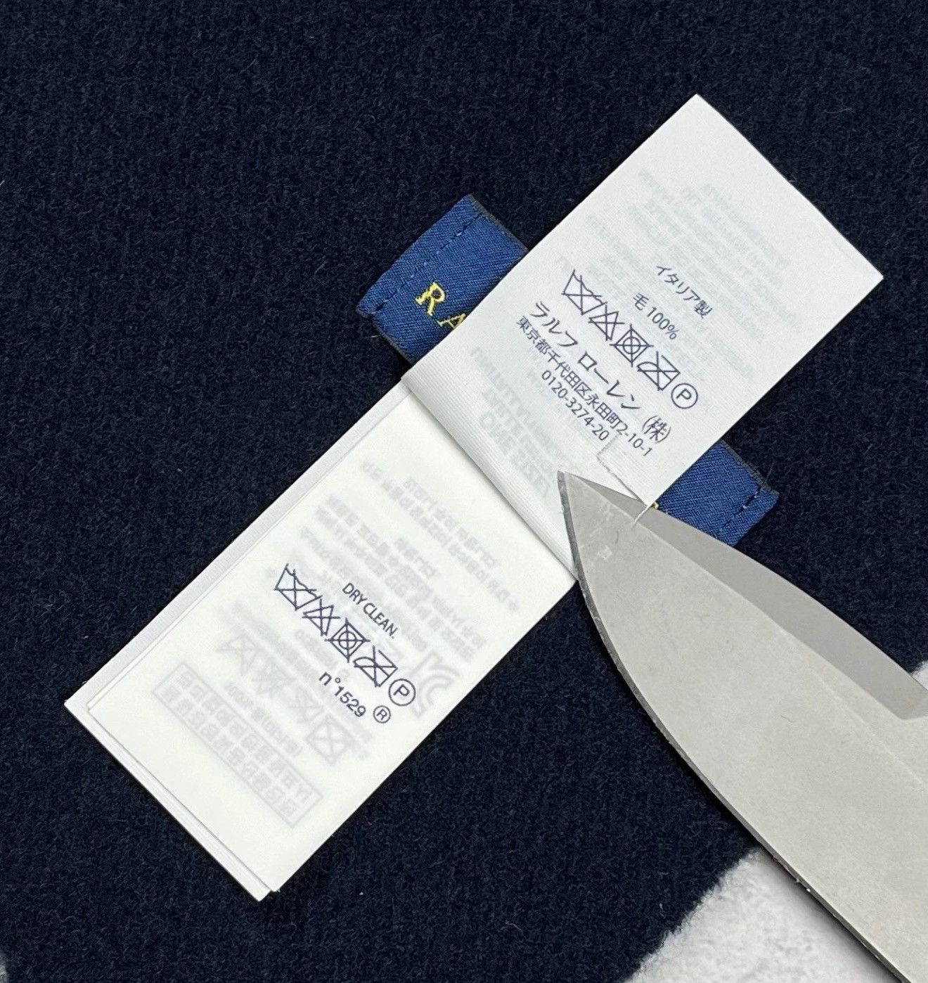 Polo Ralph Lauren Polo Ralph Lauren Bear 100% Virgin Wool Scarf One Size Navy Size ONE SIZE - 11 Thumbnail