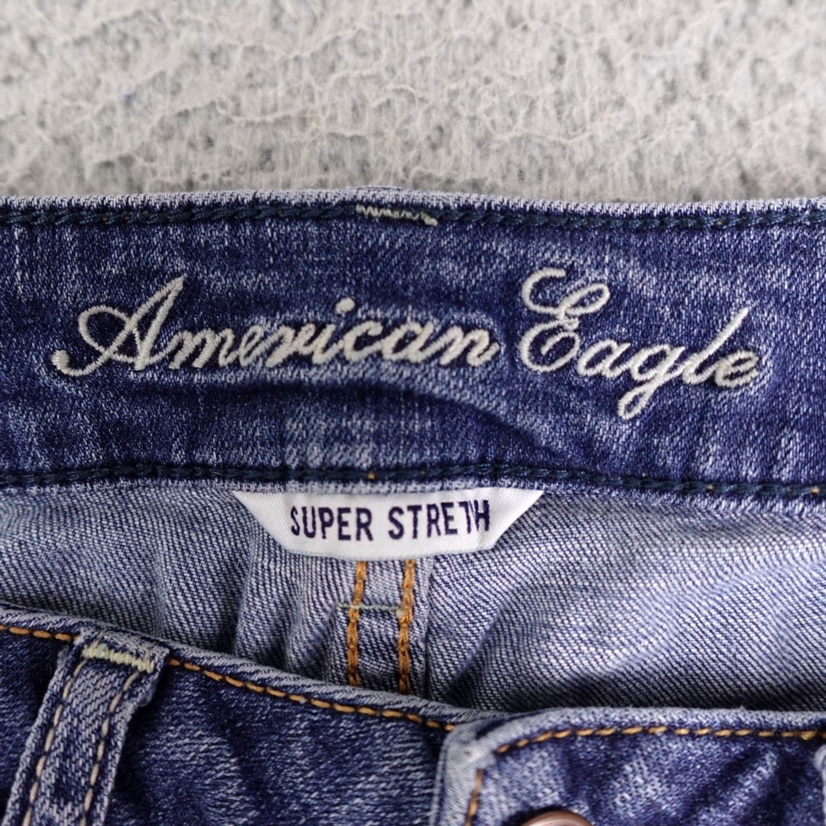 American Eagle Outfitters American Eagle Jeans Womens Skinny Stretch Blue Denim Low Rise Size 4 Size 27" / US 4 / IT 40 - 2 Thumbnail