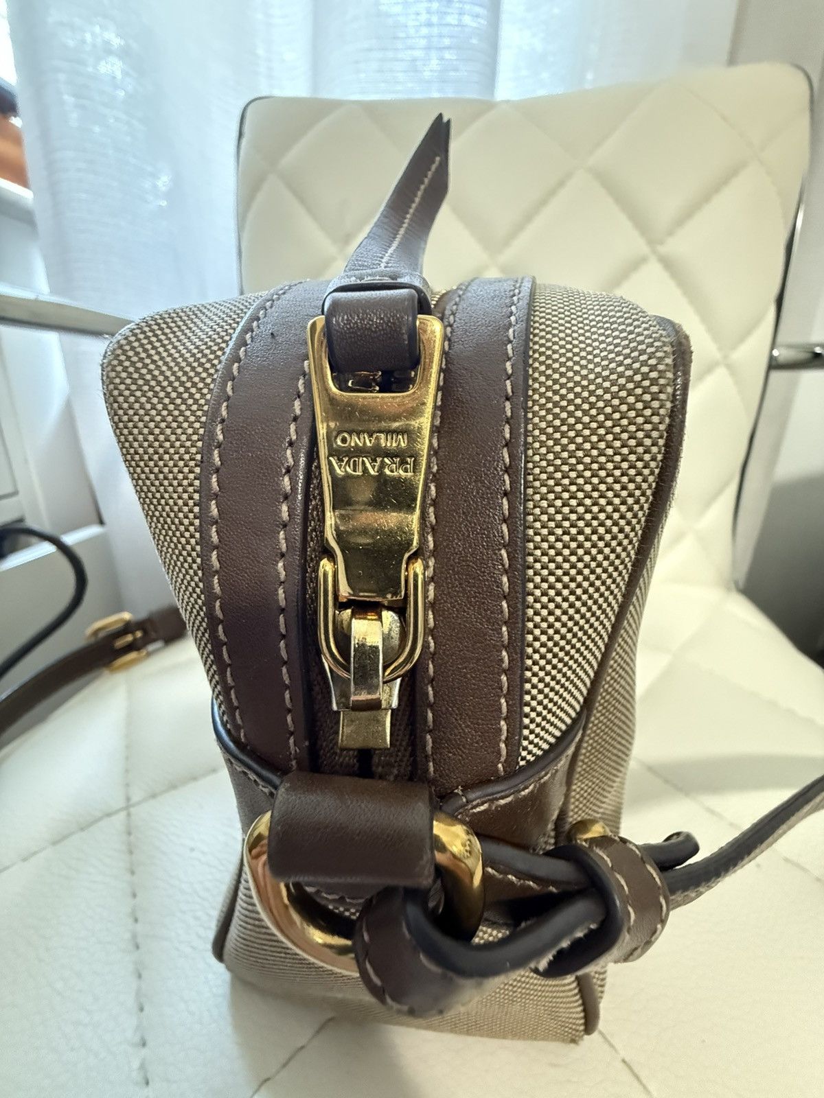 Prada City Calf-Trimmed Canapa Logo Camera Bag Size ONE SIZE - 8 Thumbnail