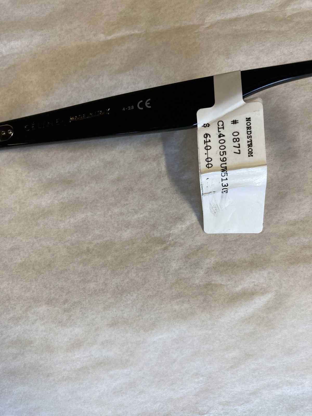 Celine Celine CL40059U 30E Black/Gold Cat Eye Womens Sunglasses Size ONE SIZE - 3 Thumbnail