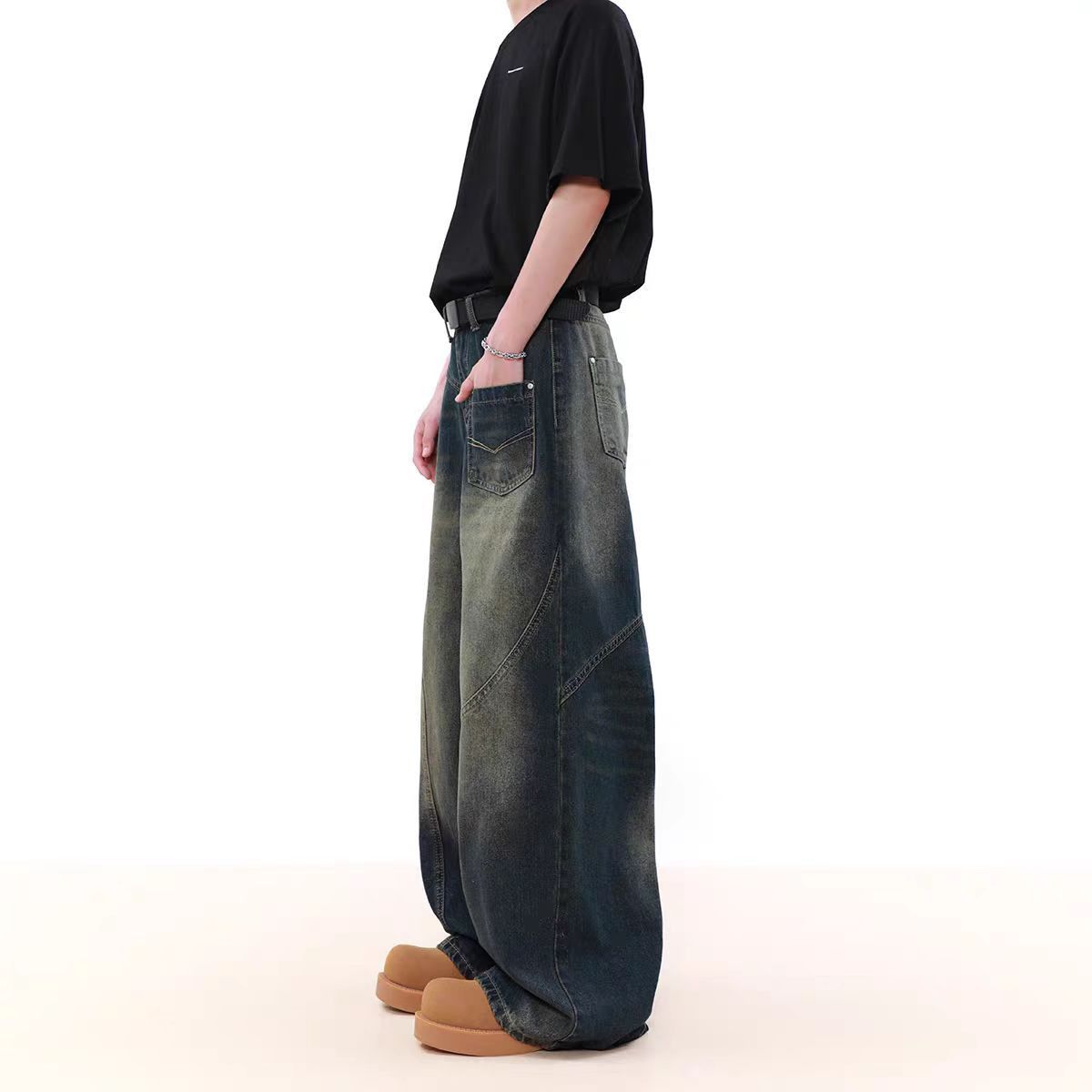 Japanese Brand × Jean Vintage washed asymmetric design straight leg jeans Size US 34 / EU 50 - 5 Thumbnail