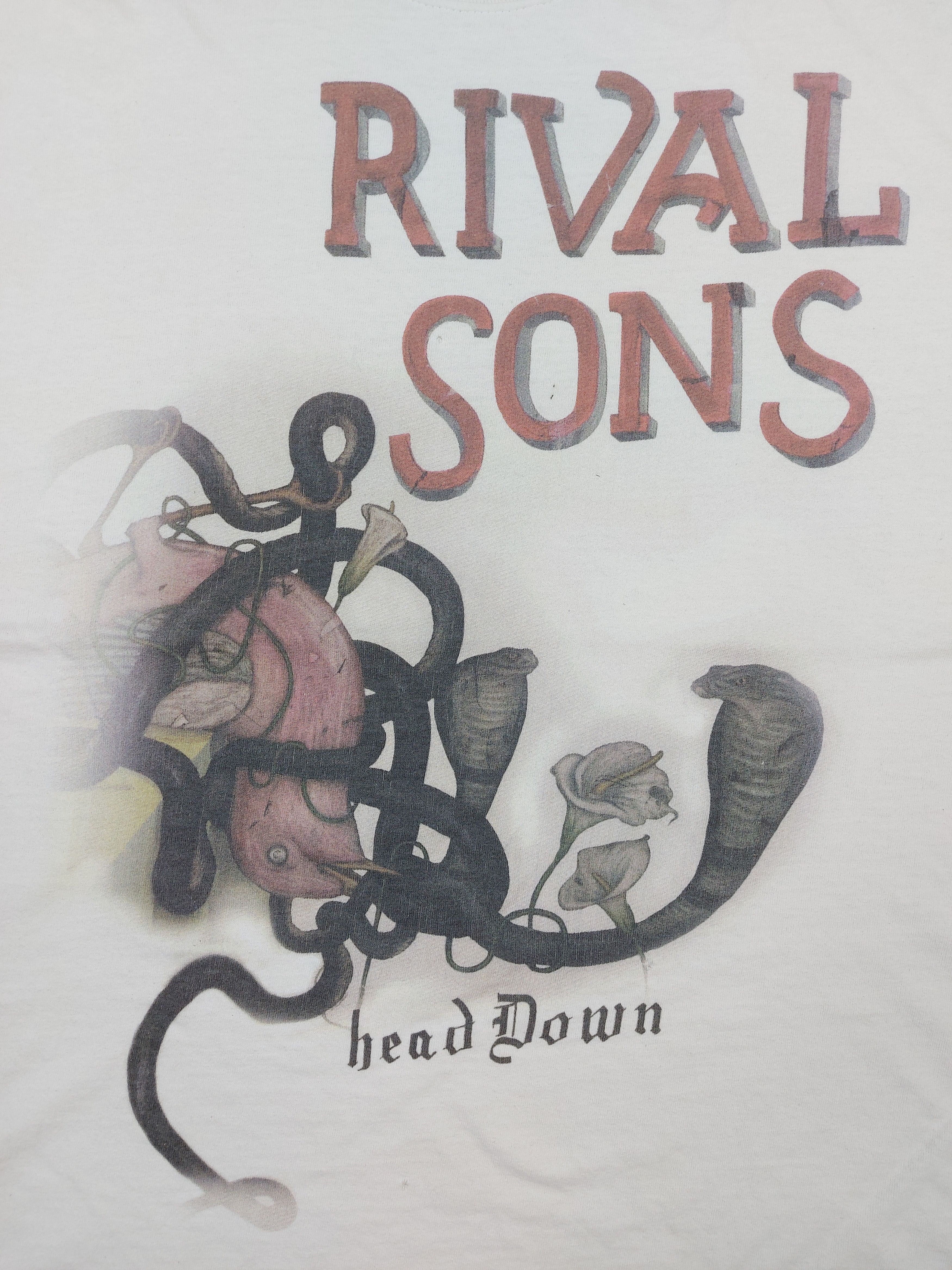 Band Tees × Vintage Official Rival Sons Band Head Down Album Blues Rock TEE Size US L / EU 52-54 / 3 - 2 Thumbnail