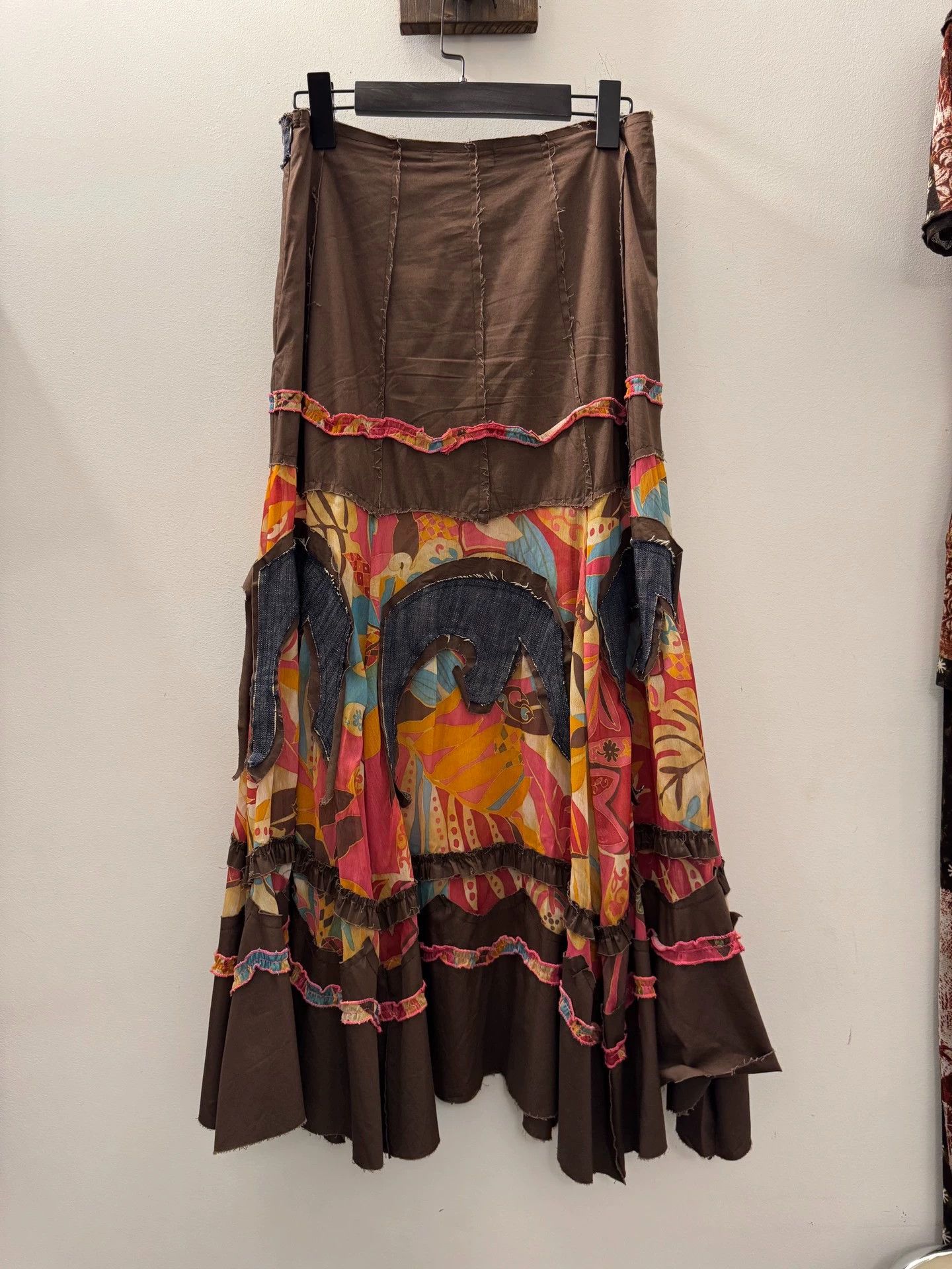 Other Vintage Italian Collage Print Flared Skirt Size S Size 26" / US 2 / IT 38 - 6 Thumbnail