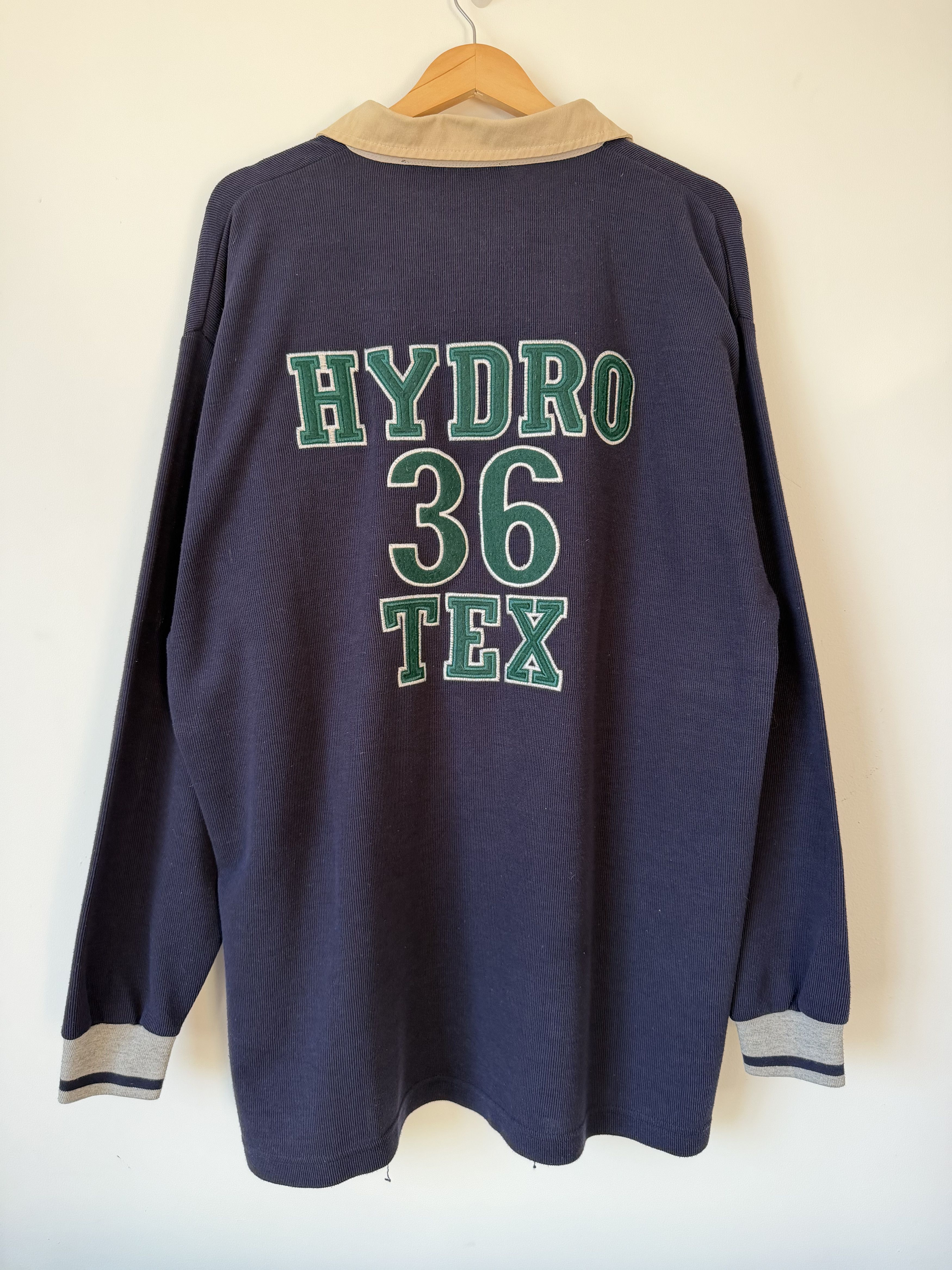 Other Vintage Hydro-Tex Rugby Polo Shirt XXL Navy Beige Size US XXL / EU 58 / 5 - 1 Thumbnail