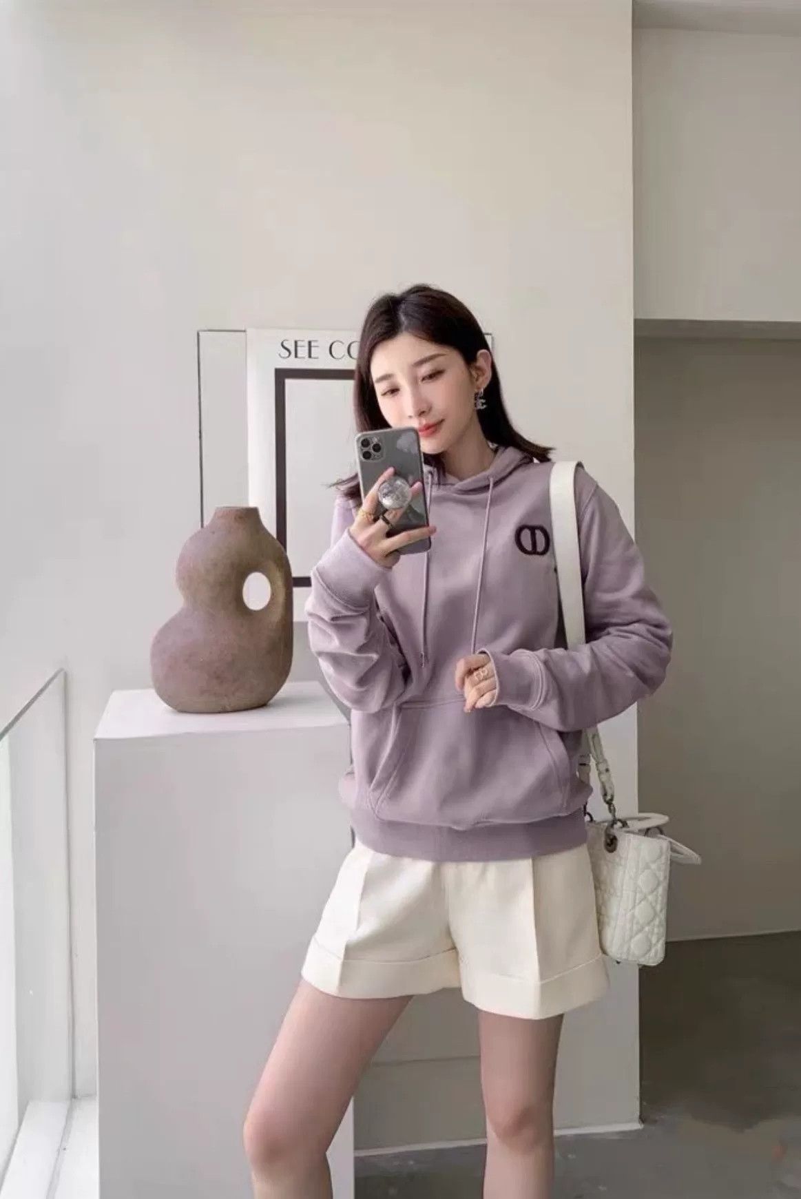 Dior Dior CD Embroidered Hoodie Size S / US 4 / IT 40 - 1 Thumbnail