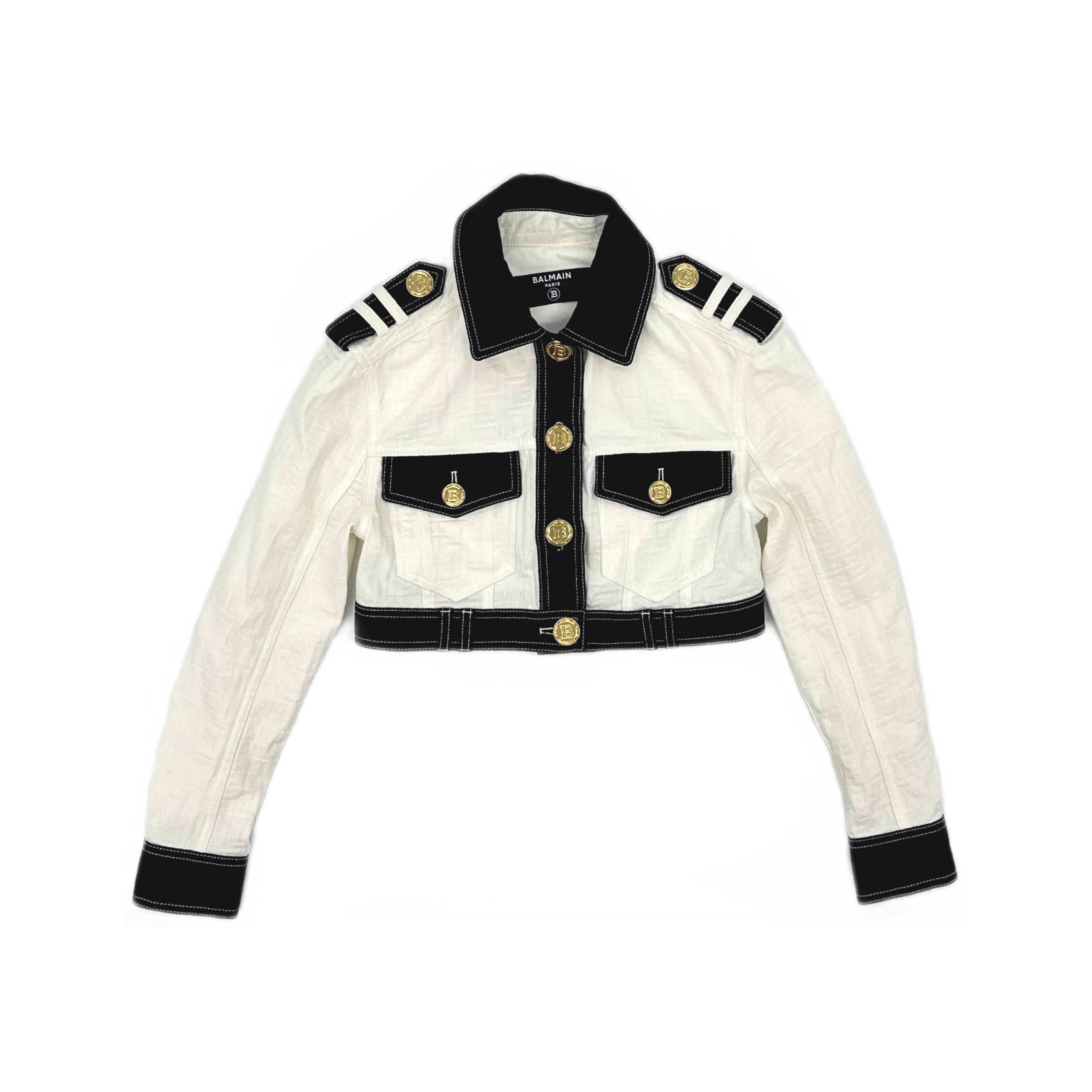 Balmain Balmain Monogram Embossed Jacket Size 36 Size XS / US 0-2 / IT 36-38 - 1 Thumbnail