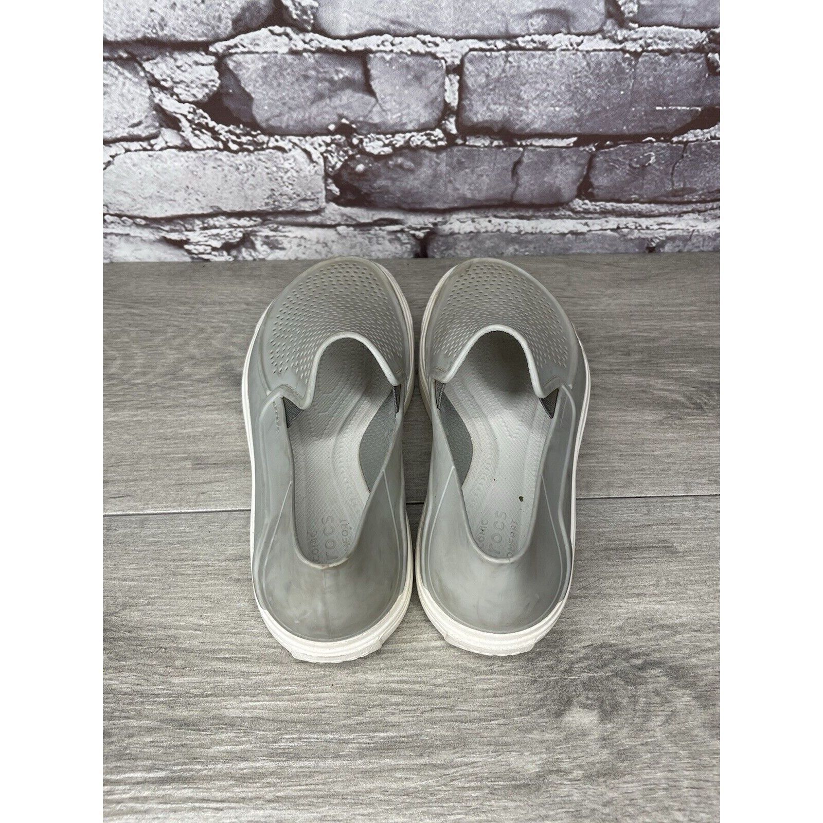 Crocs Crocs Iconic Comfort Citilane Roka Gray Perforated Loafers S Size US 5.5 / IT 35.5 - 10 Thumbnail
