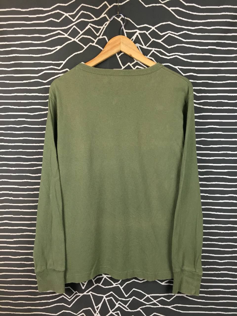 Vintage Vtg Healthknit Olive Green Workwear Style Long Sleeve Tee Size US M / EU 48-50 / 2 - 9 Thumbnail